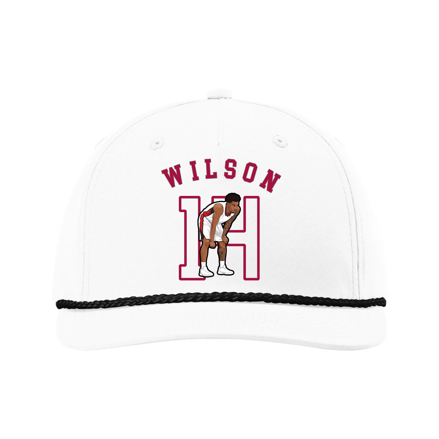 Five-Panel Classic Rope Cap — Shirsey Arch in White