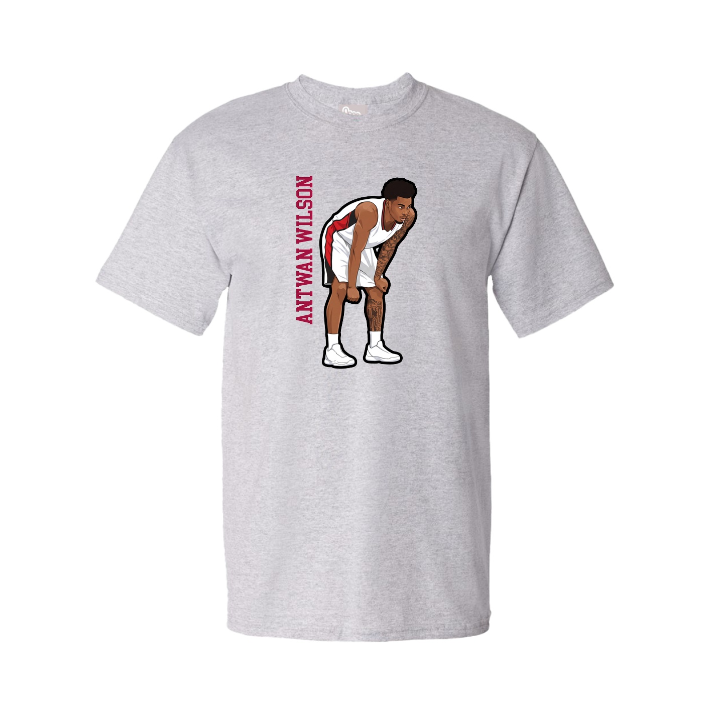 Tee — Name Vertical in Grey