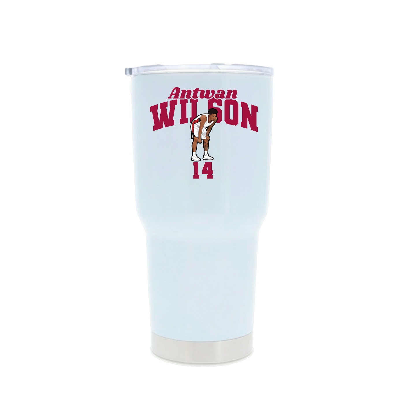 30oz Stainless Steel Tumbler — Signature Arch in White