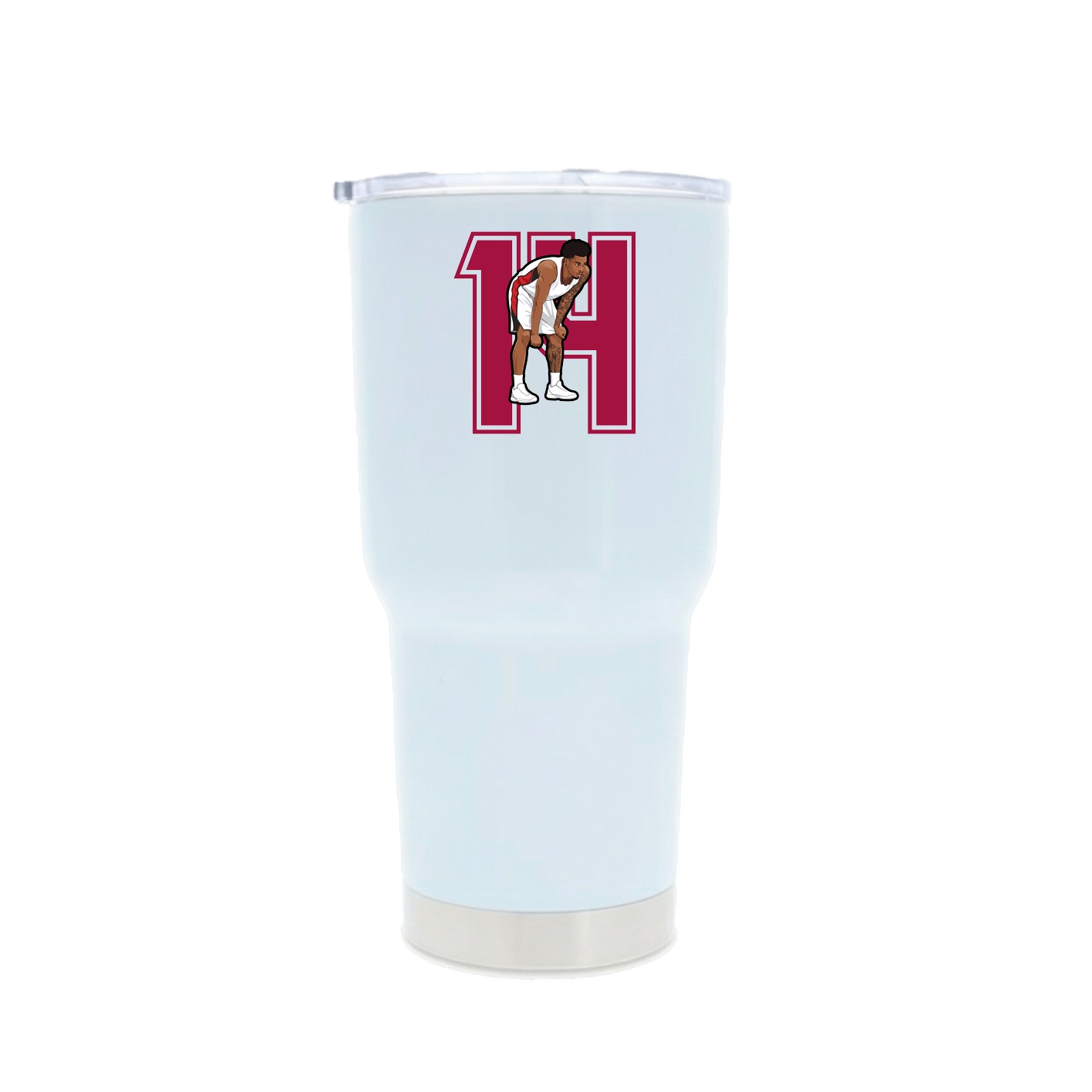 30oz Stainless Steel Tumbler — Number in White