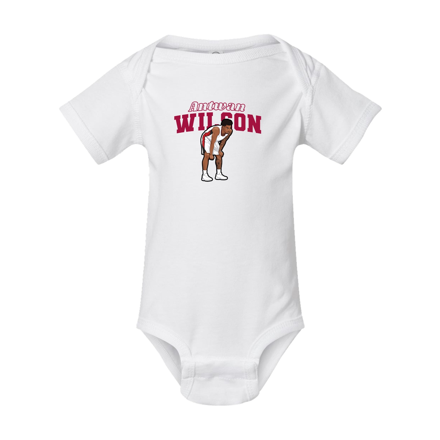 Baby Onesie — Name Arch in White