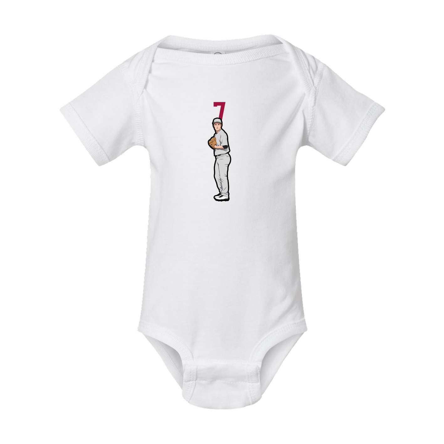Baby Onesie — Number Top in White