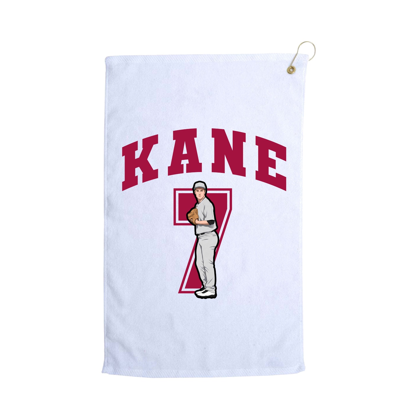 Golf Towel — Number in White