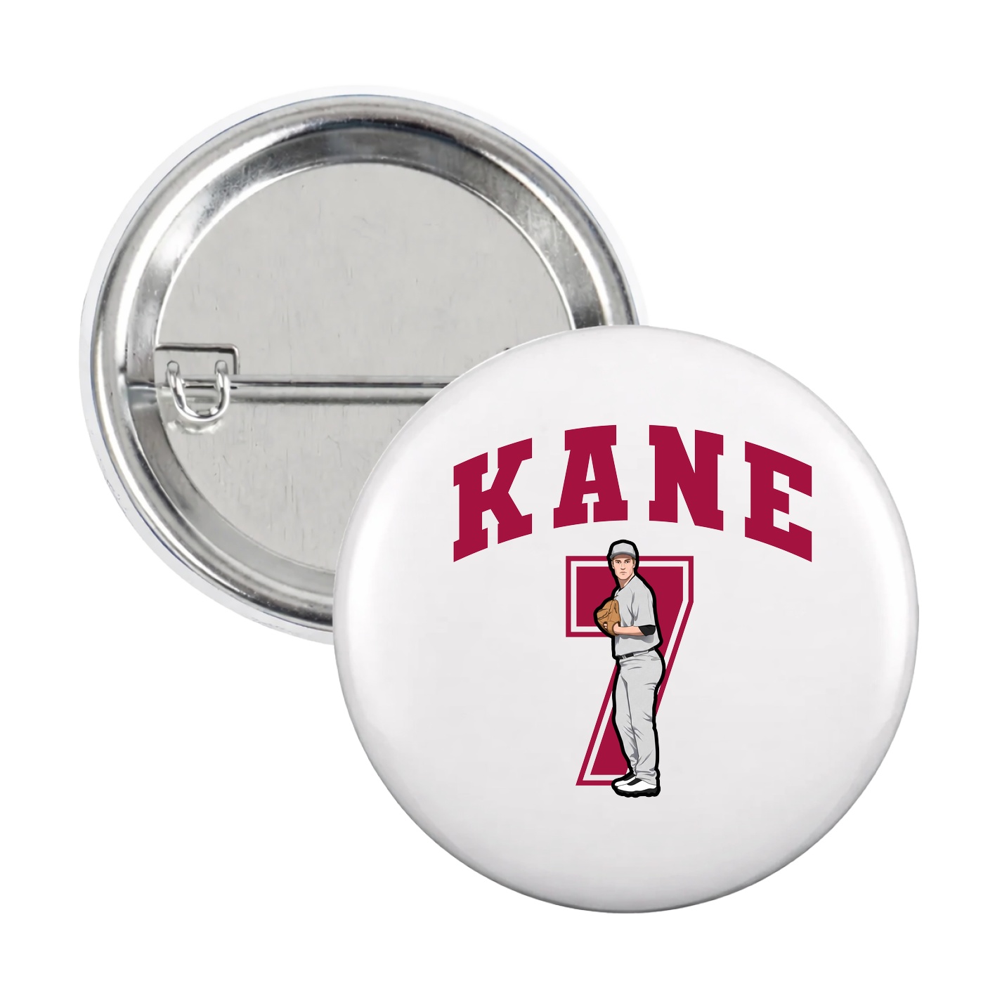 Game Day Button — Number in White