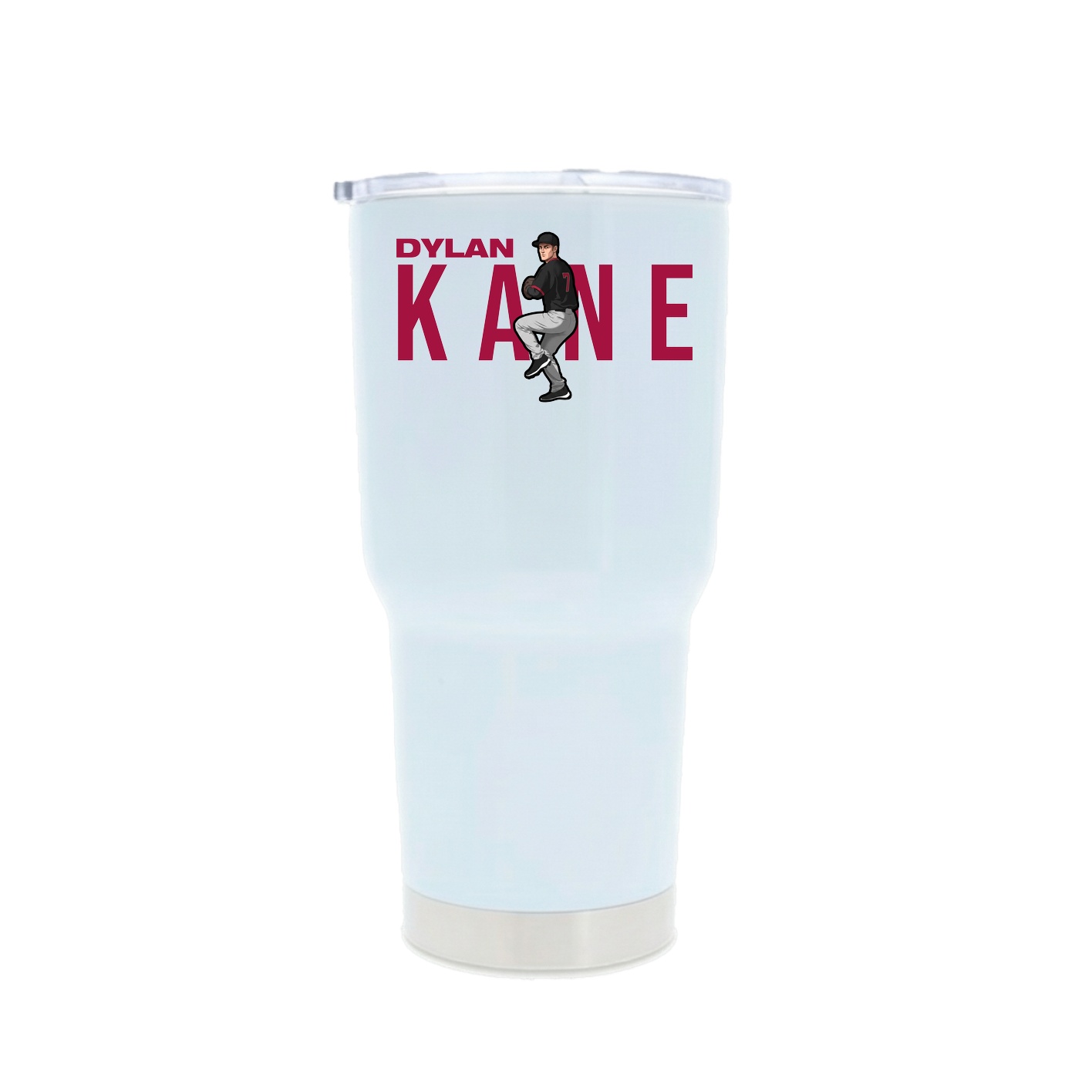 30oz Stainless Steel Tumbler — Player Name in White