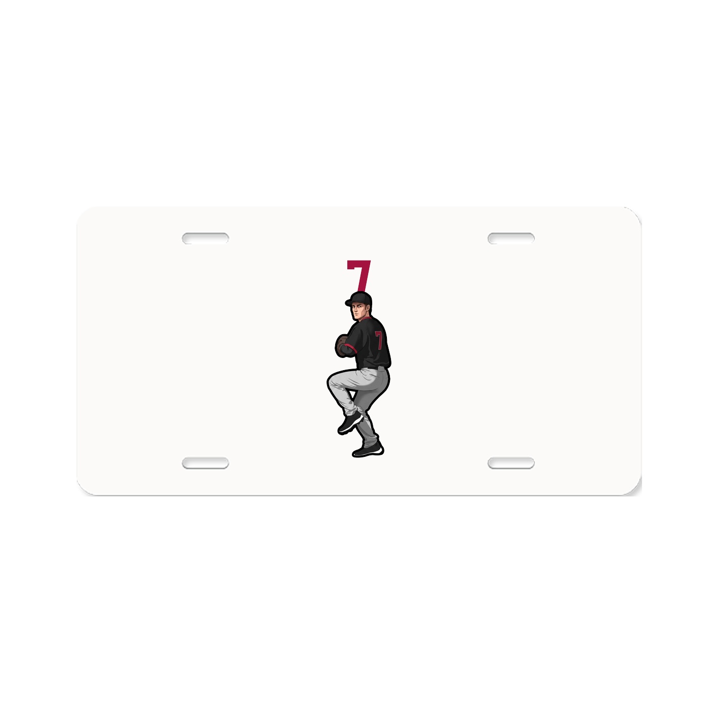 License Plate — Number Top in Classic