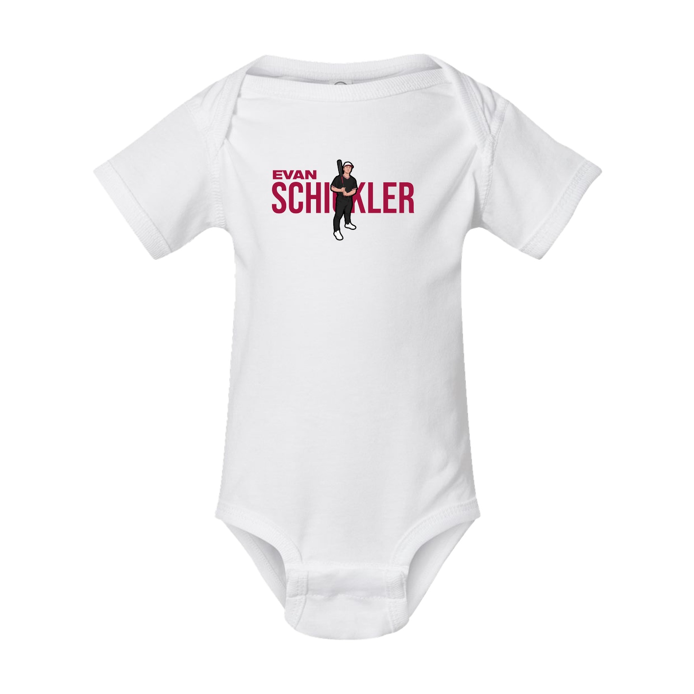 Baby Onesie — Player Name in White