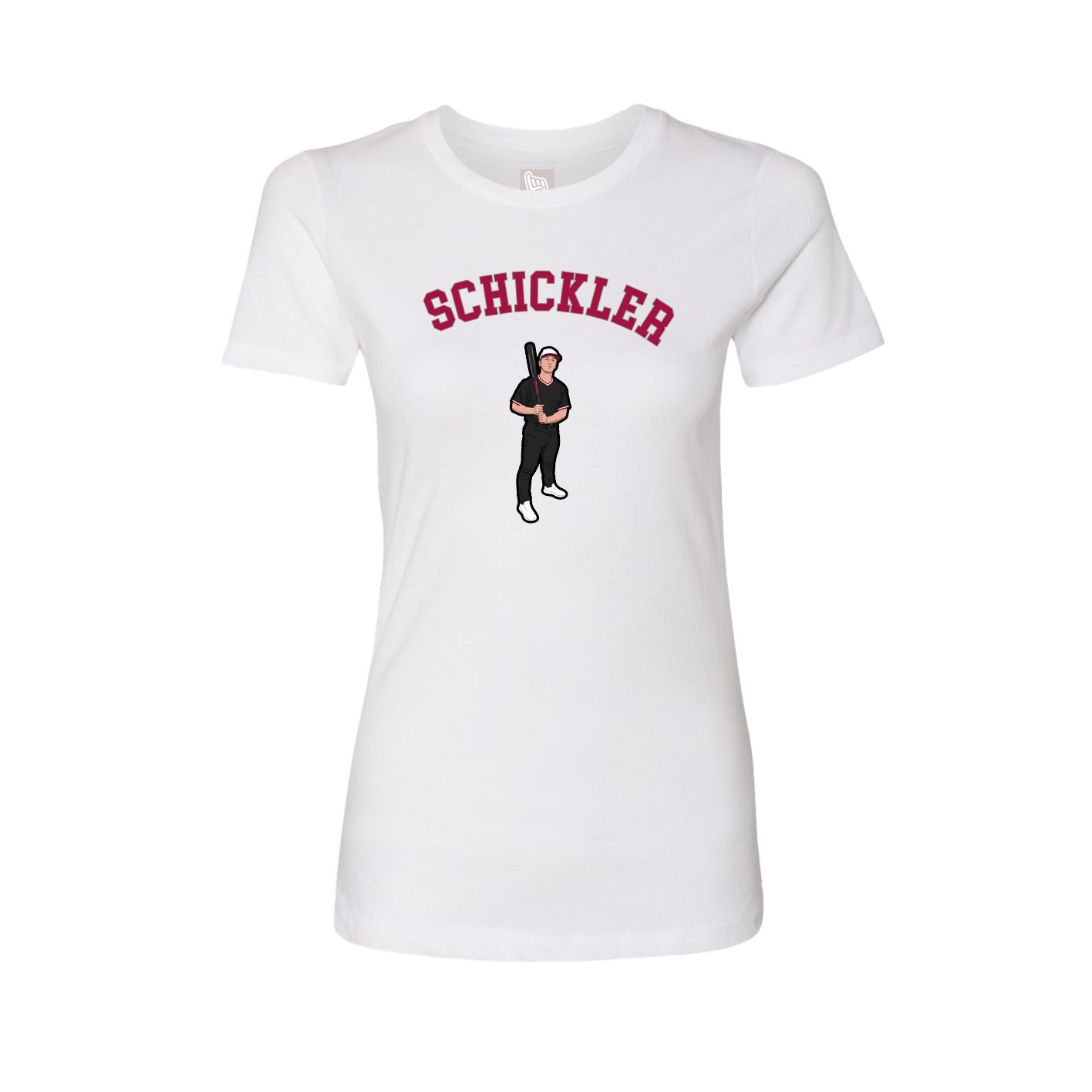 Fitted Women's Tee — Shirsey Arch in White
