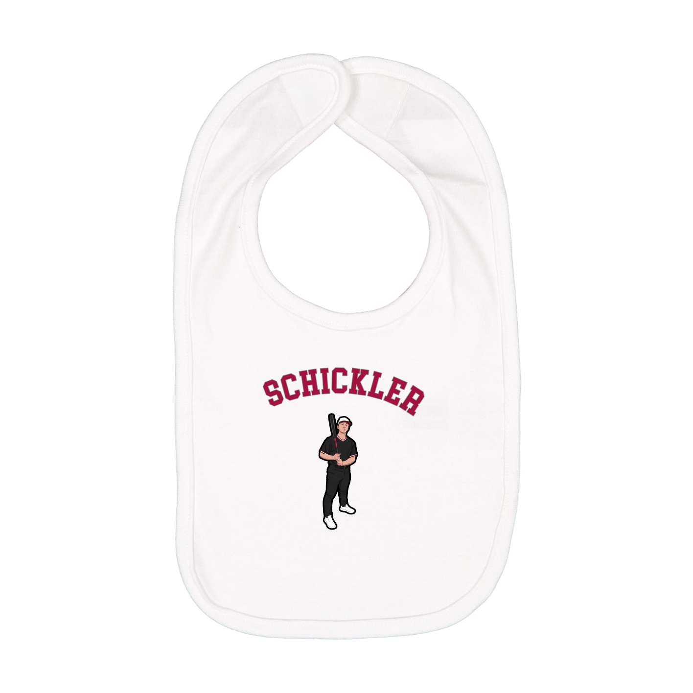 Infant Bib — Shirsey Arch in White