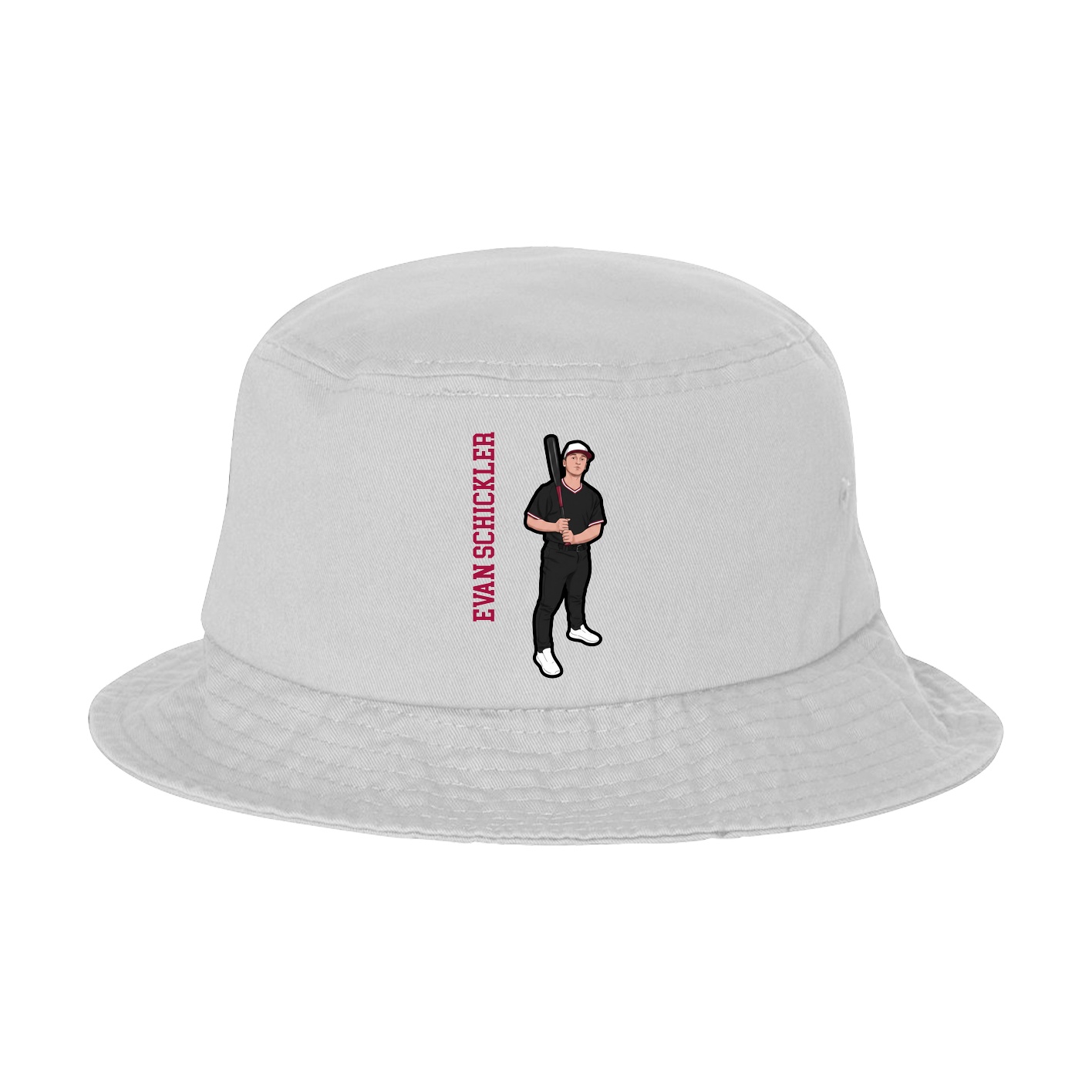 Bucket Cap — Name Vertical in White