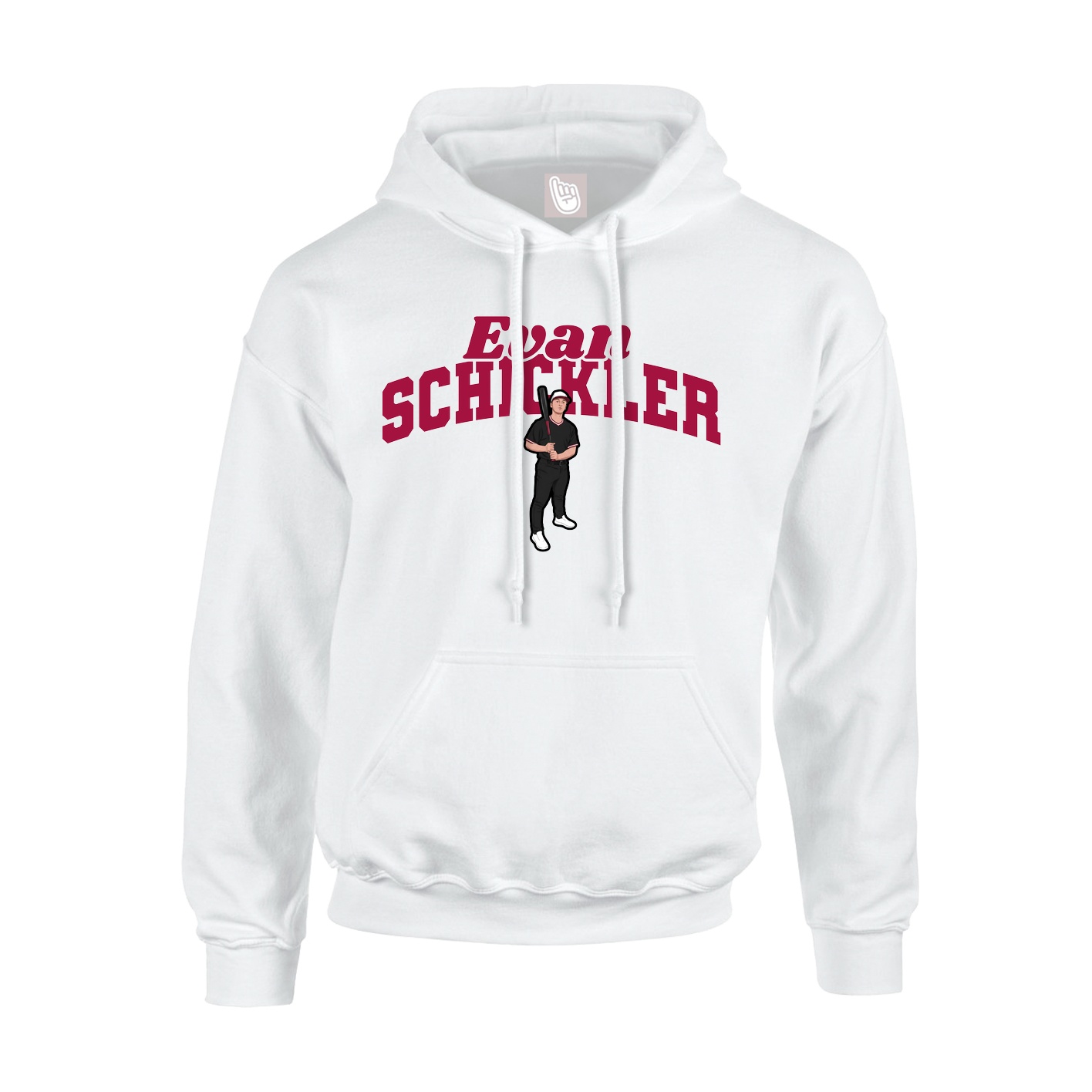 Hoodie — Signature Arch in White