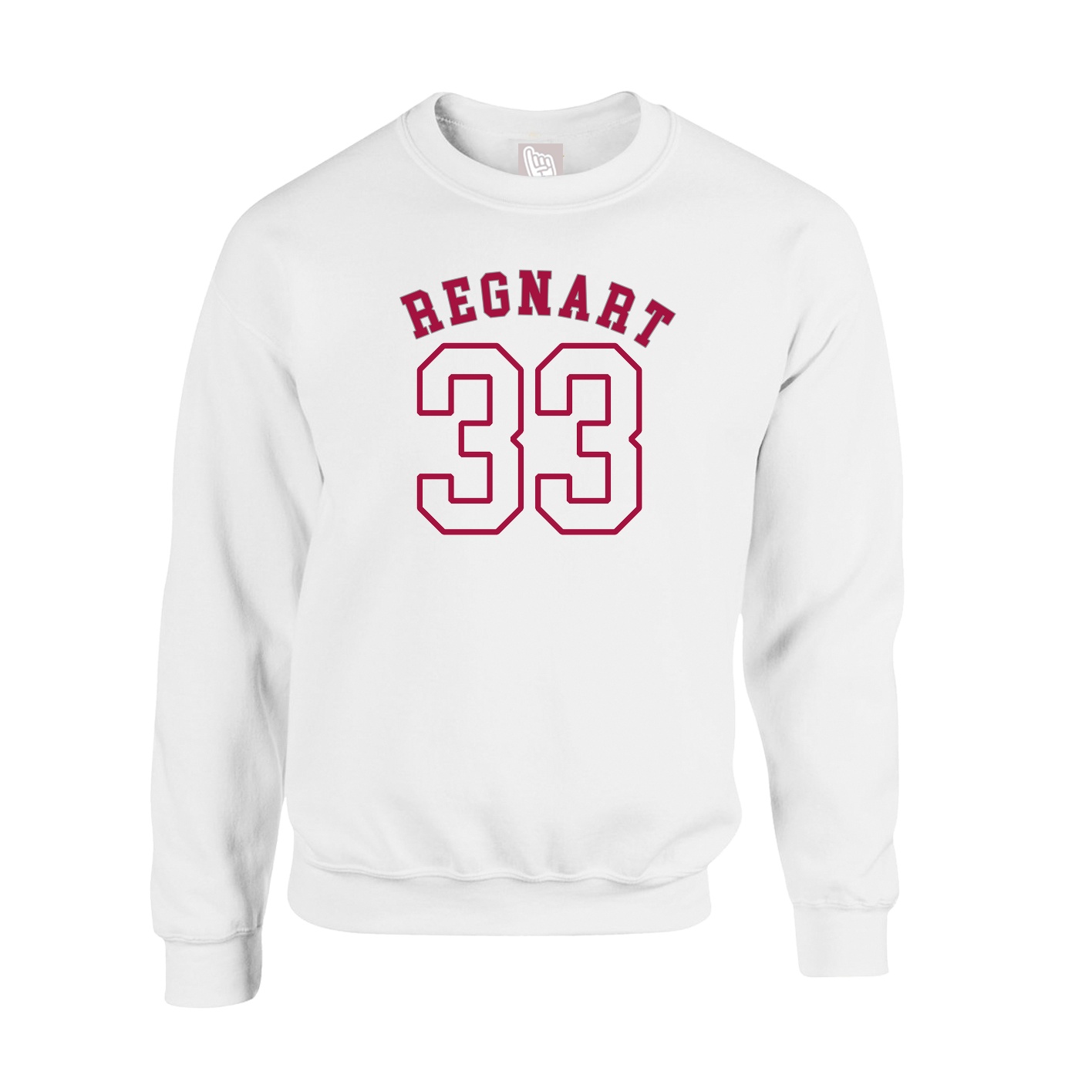 Fleece Crew — Shirsey Arch in White