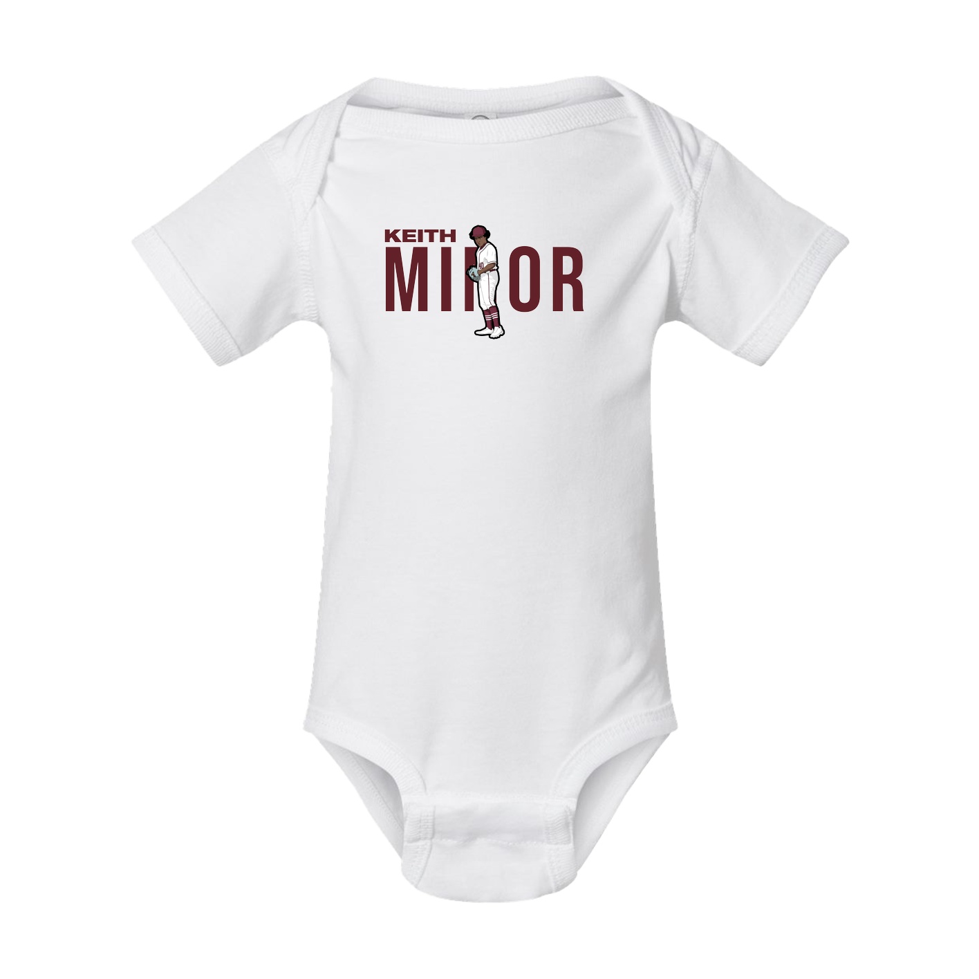 Baby Onesie — Player Name in White