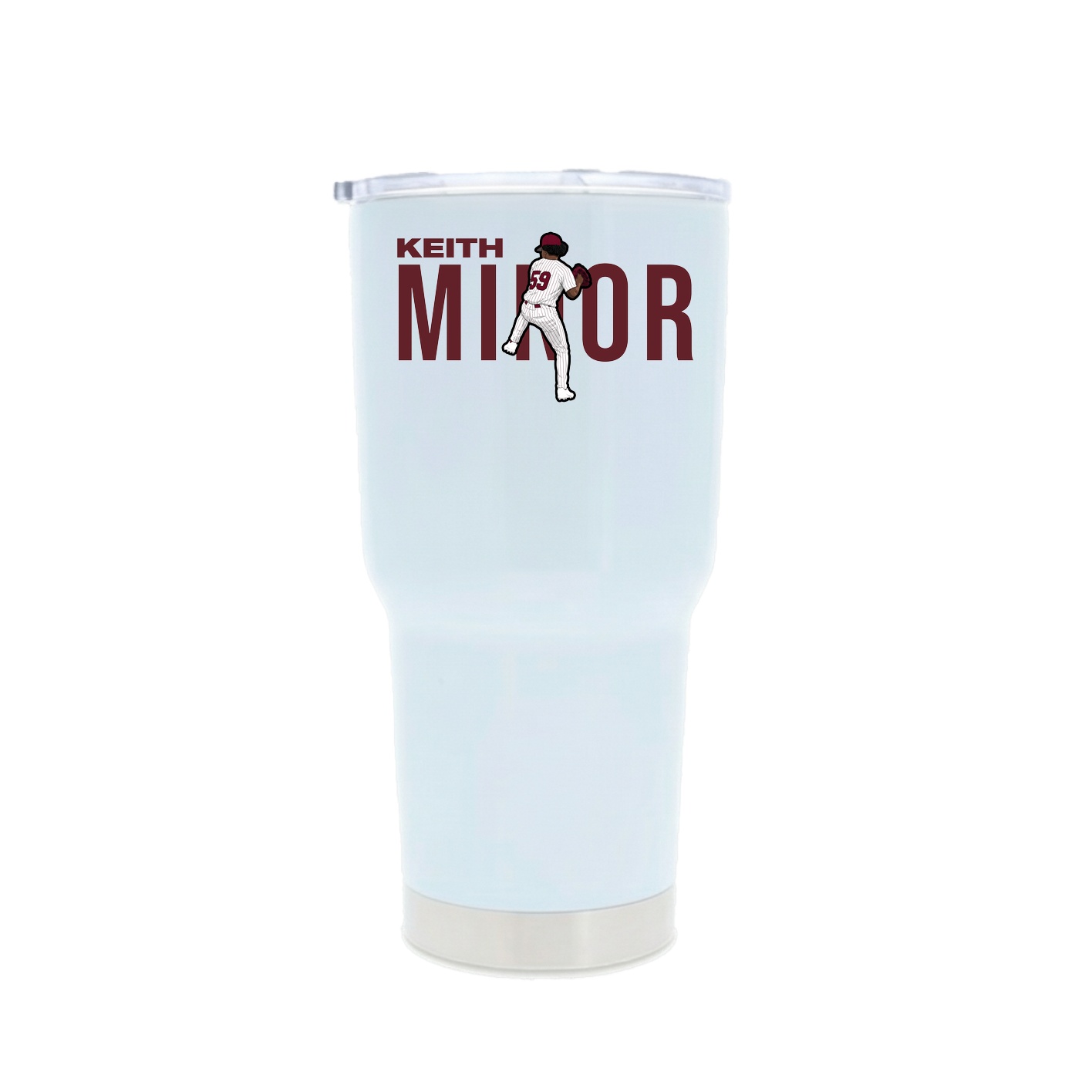 30oz Stainless Steel Tumbler — Player Name in White