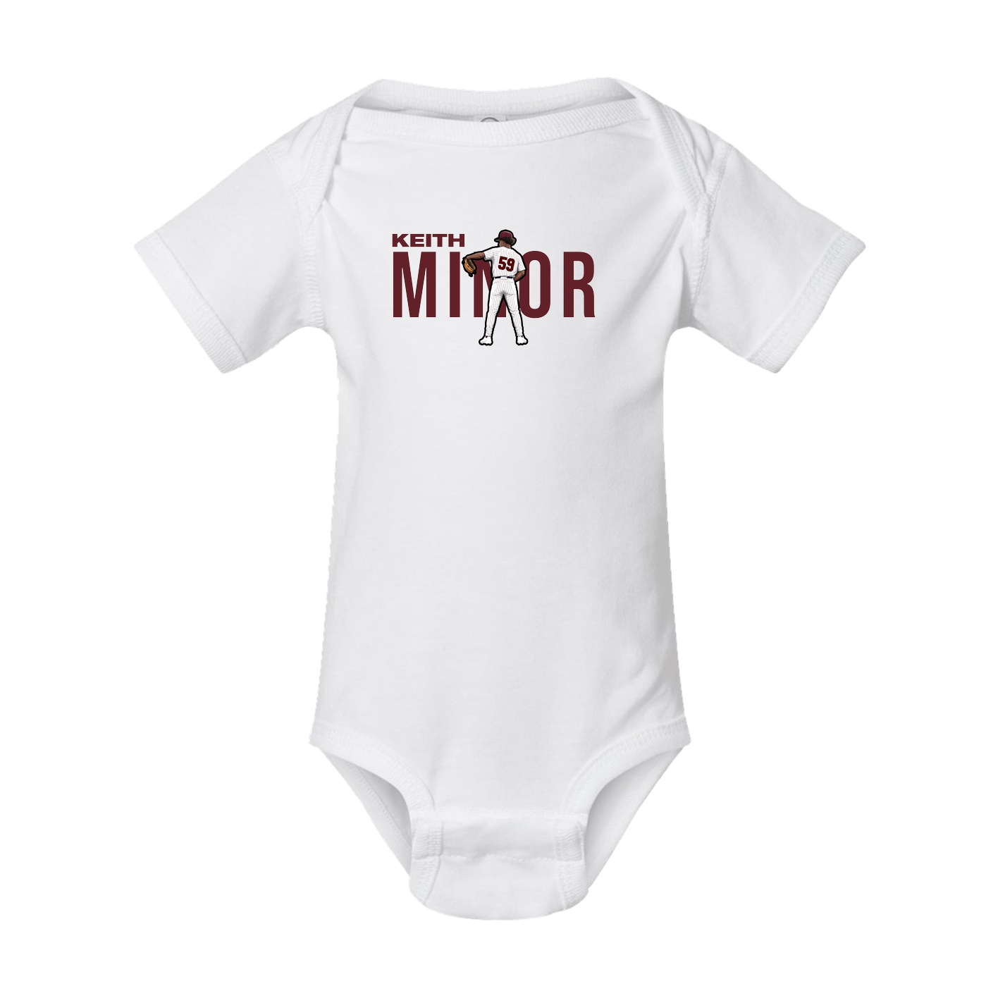 Baby Onesie — Player Name in White