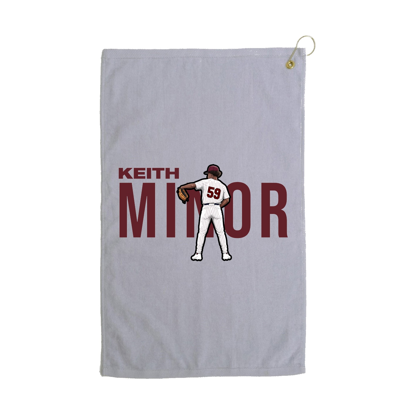 Golf Towel — Player Name in Grey
