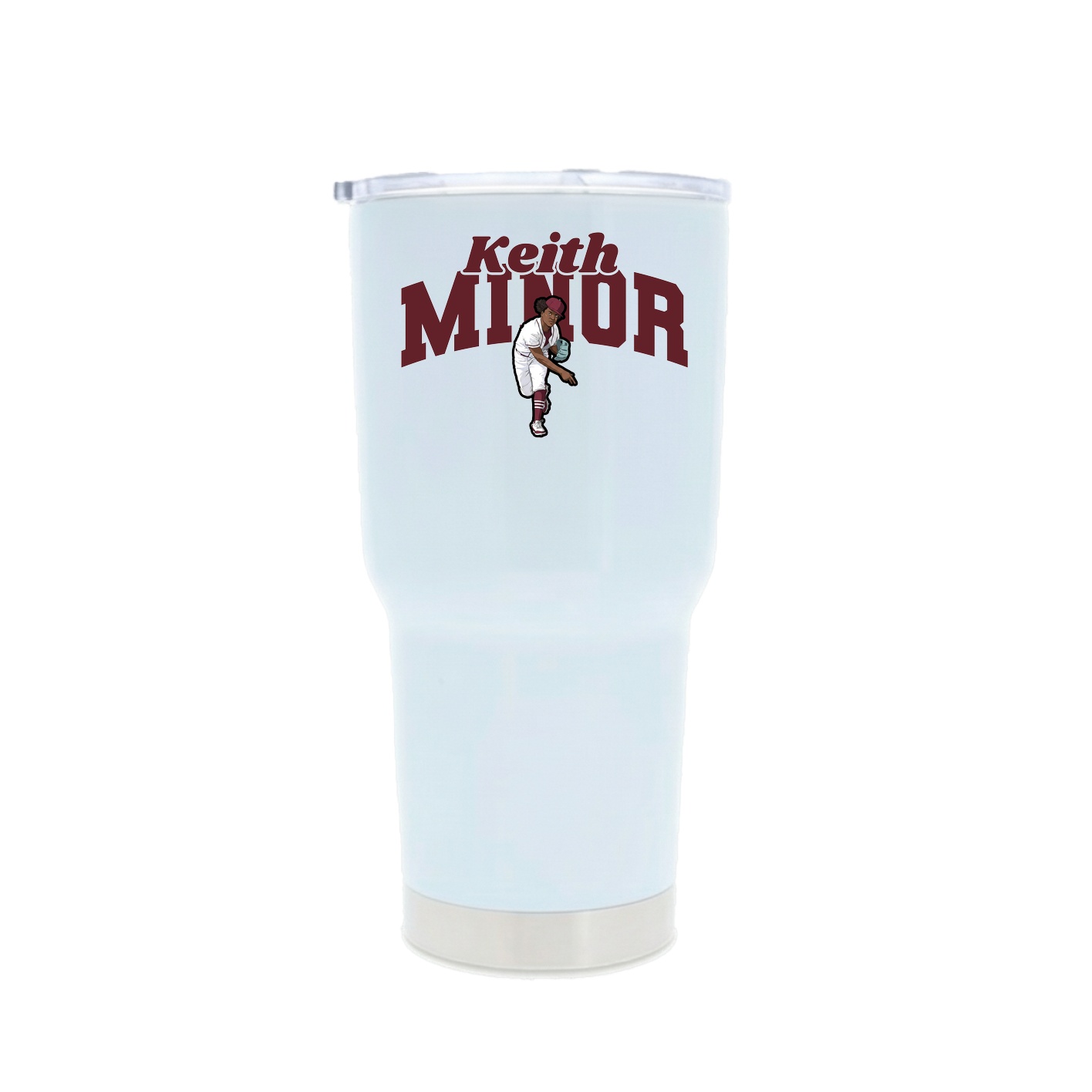 30oz Stainless Steel Tumbler — Signature Arch in White