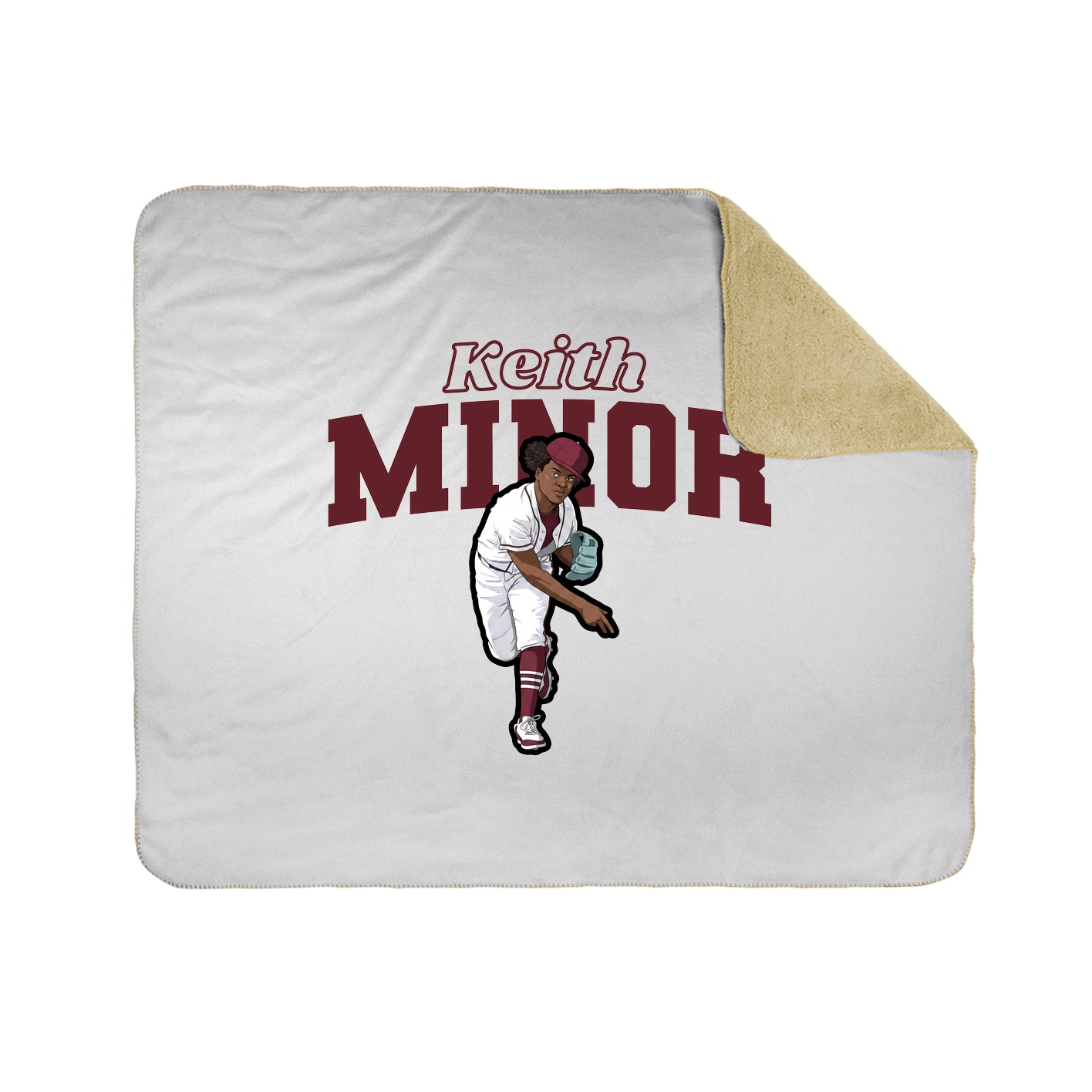Throw Blanket — Name Arch in White