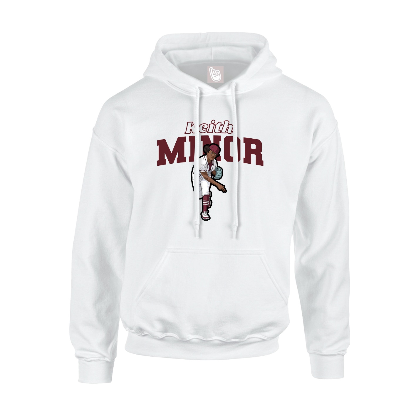 Hoodie — Name Arch in White