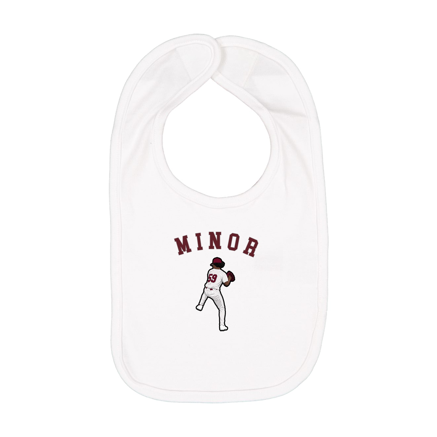 Infant Bib — Shirsey Arch in White