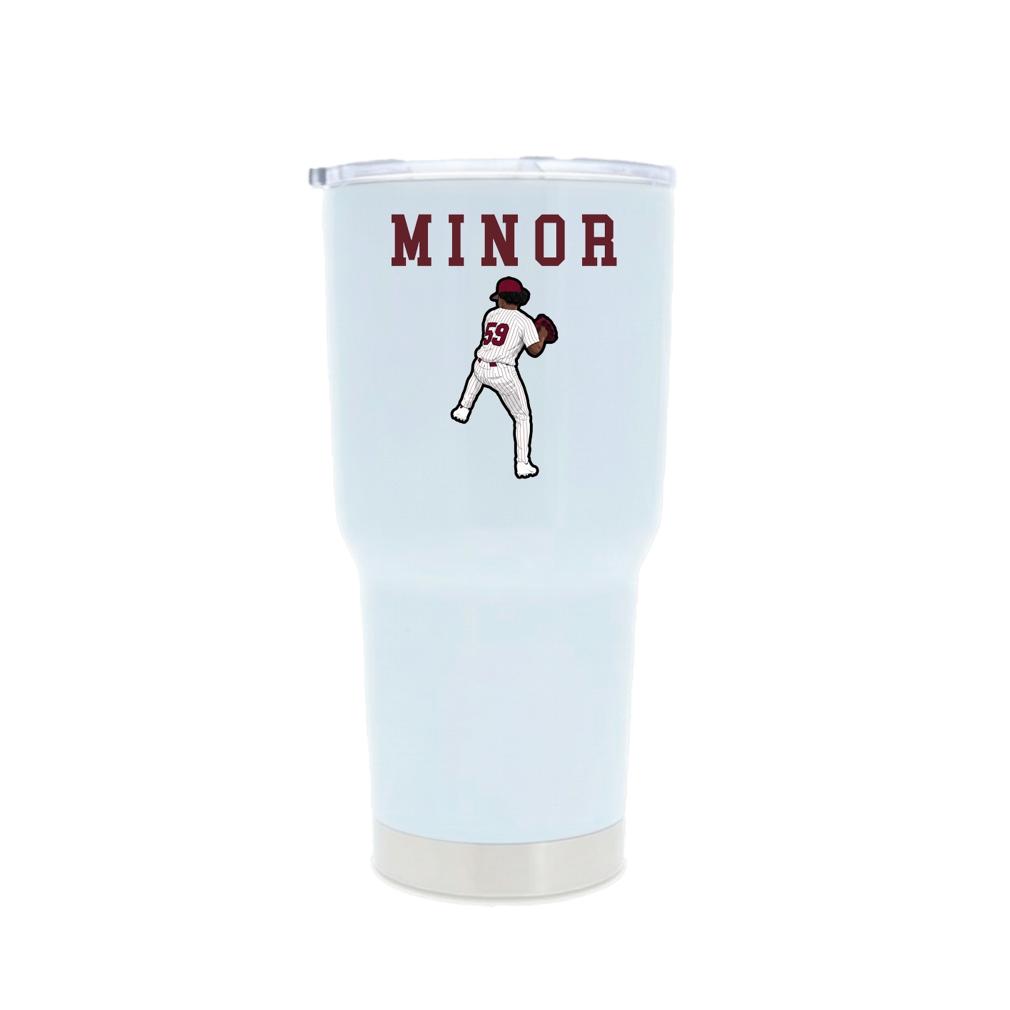 30oz Stainless Steel Tumbler — Shirsey in White