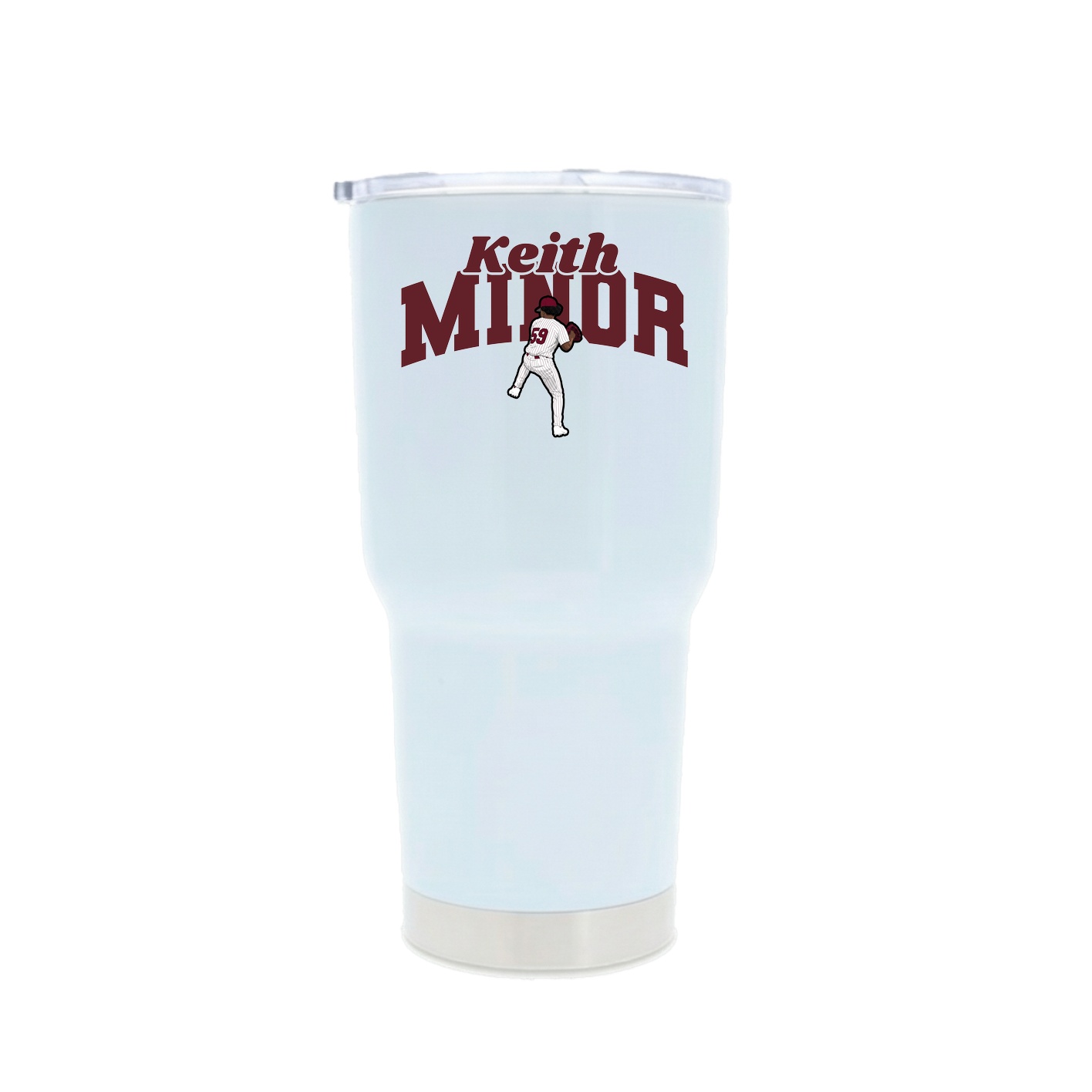 30oz Stainless Steel Tumbler — Signature Arch in White