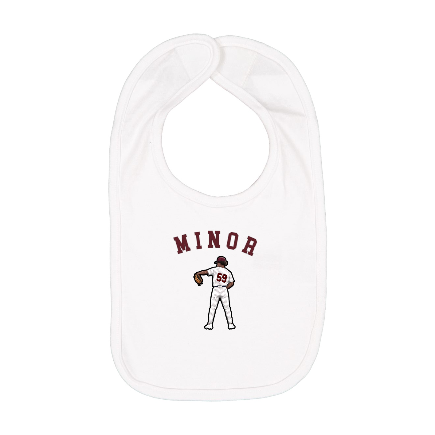 Infant Bib — Shirsey Arch in White