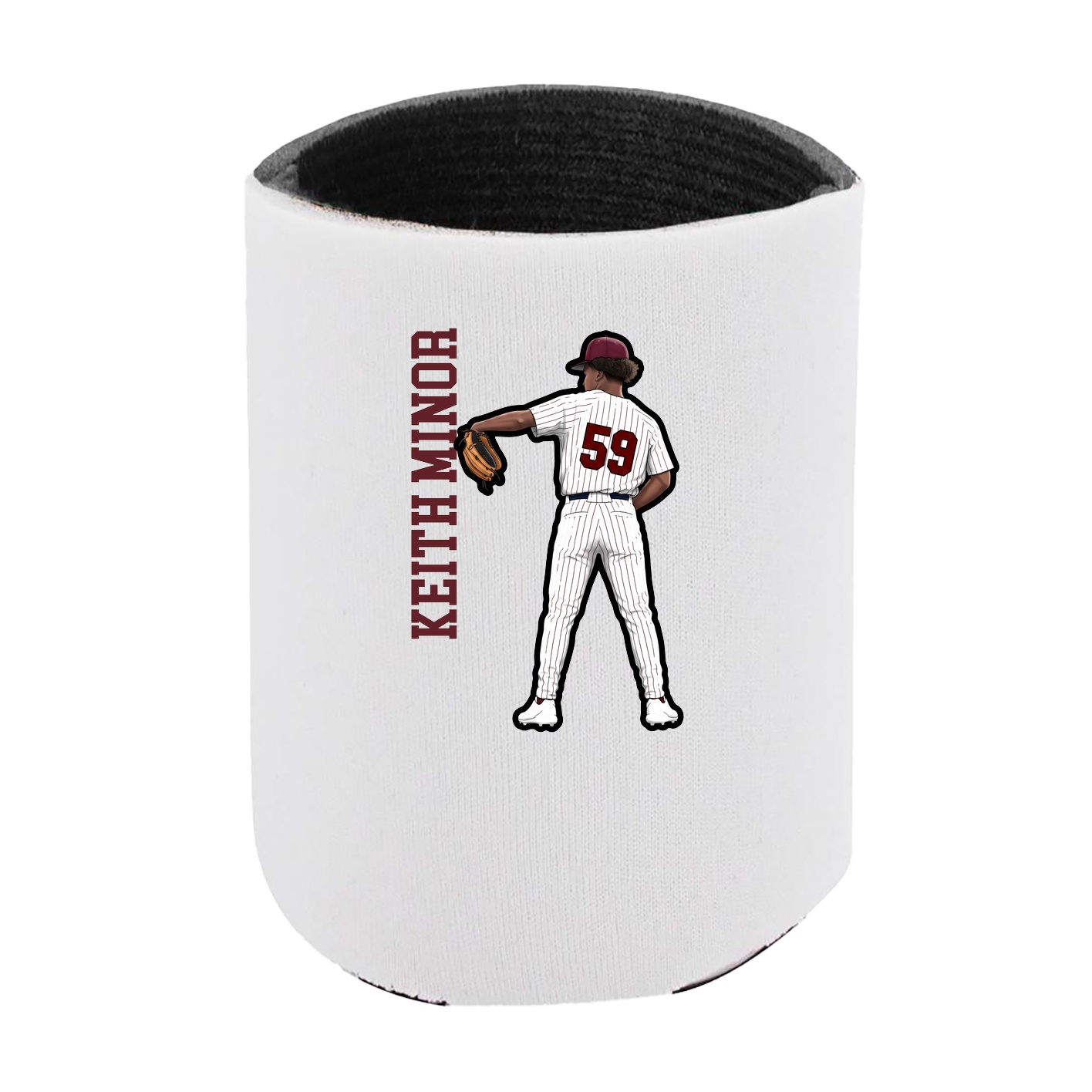Can Holder — Name Vertical in White