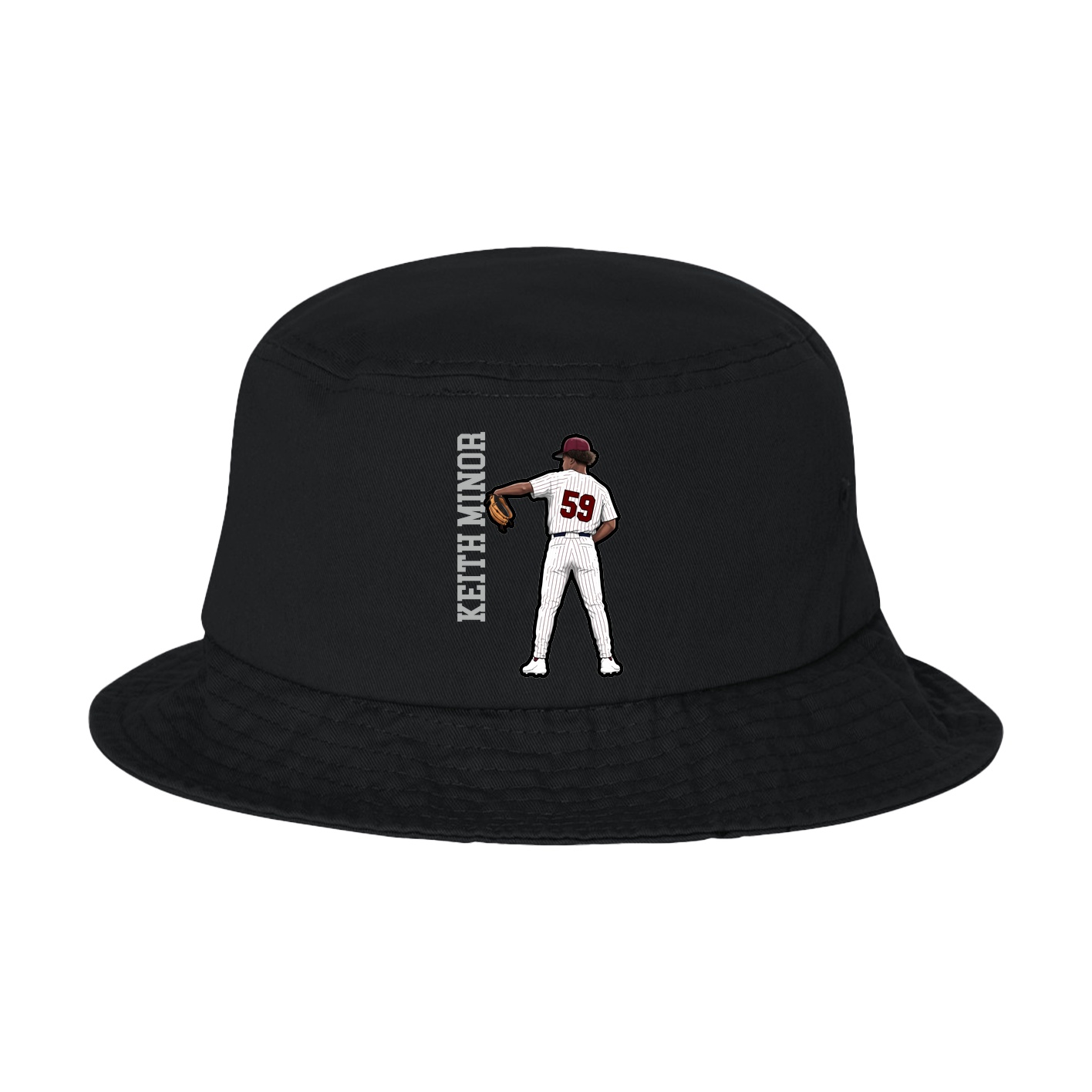 Bucket Cap — Name Vertical in Black