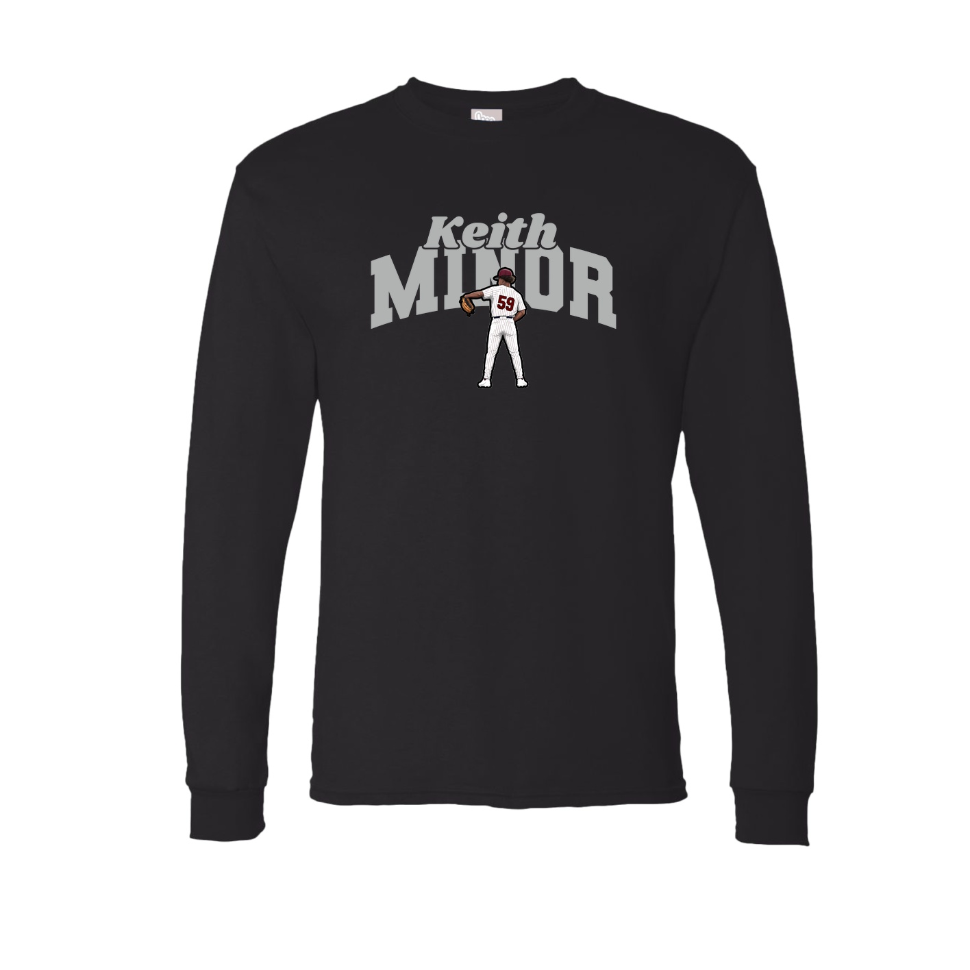 Long Sleeve Tee — Signature Arch in Black