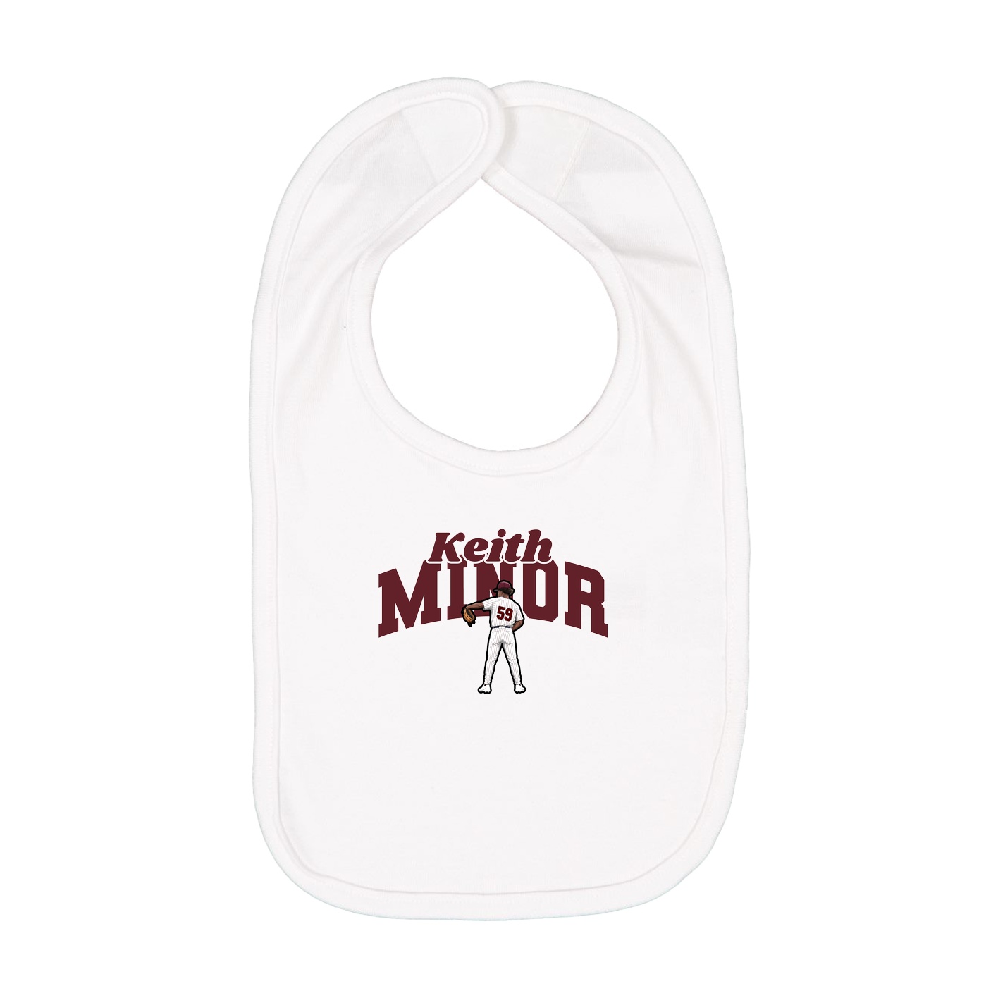 Infant Bib — Signature Arch in White