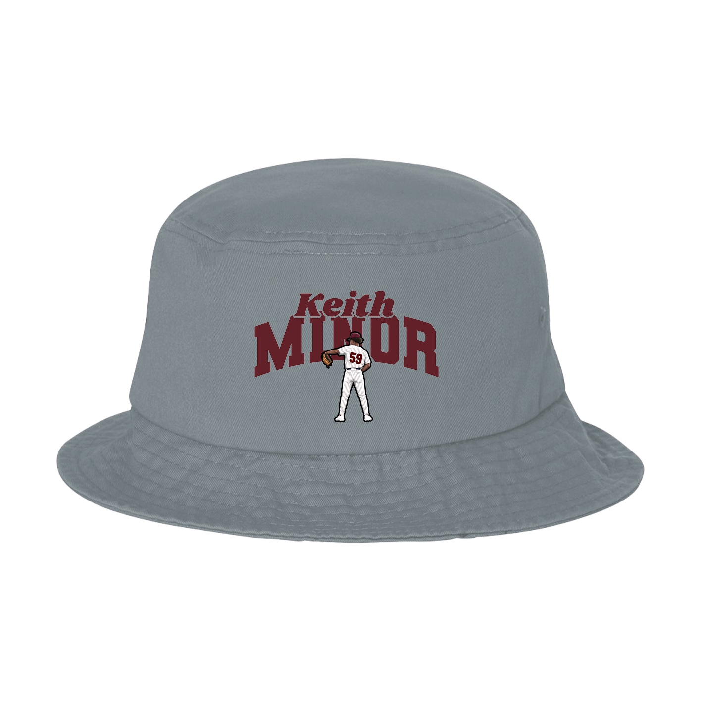Bucket Cap — Signature Arch in Grey