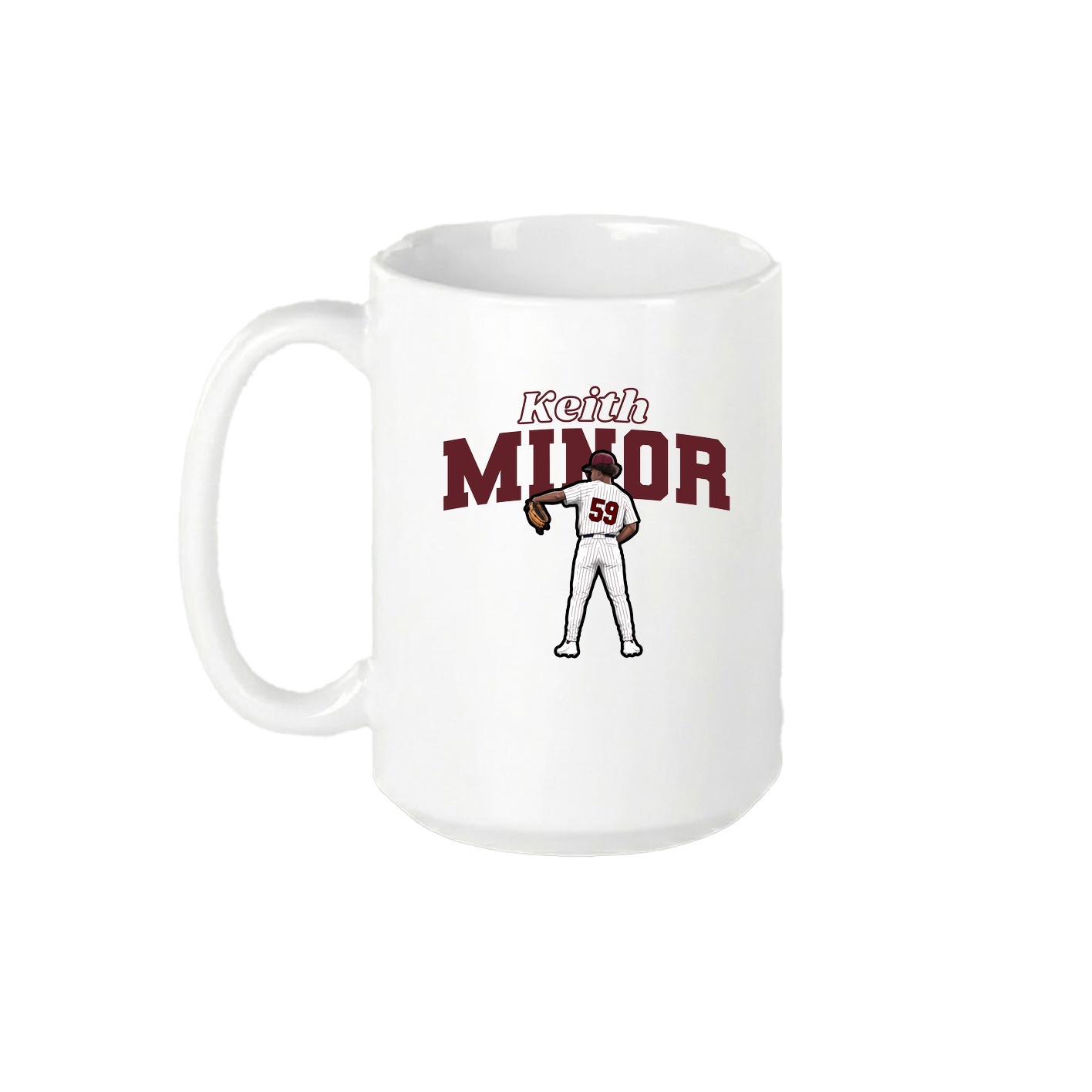 15oz Coffee Mug — Name Arch in White