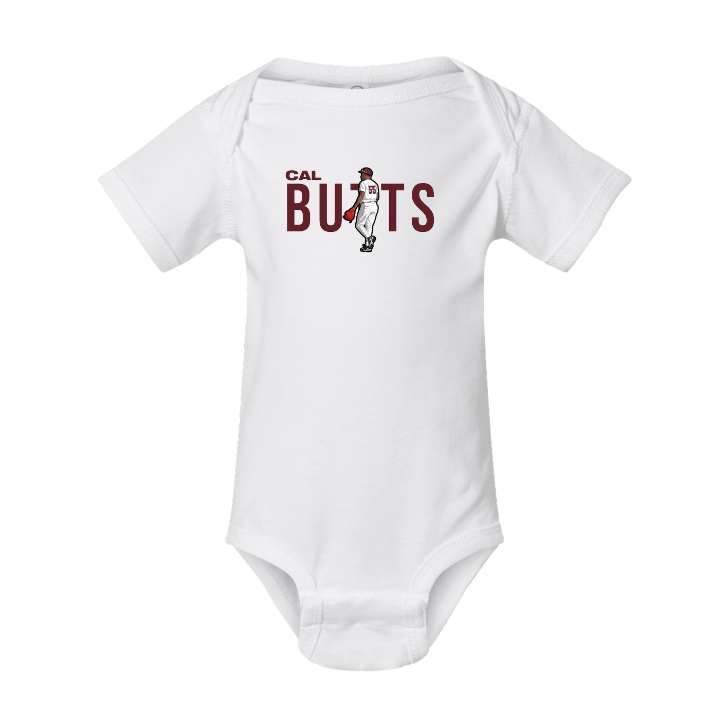 Baby Onesie — Player Name in White