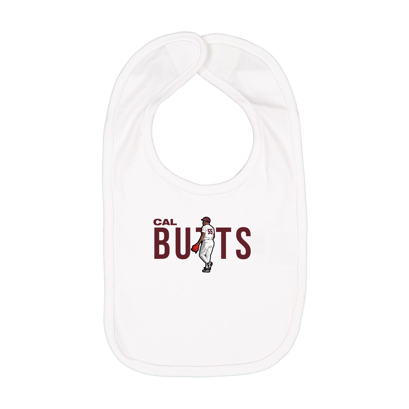 Infant Bib — Player Name in White