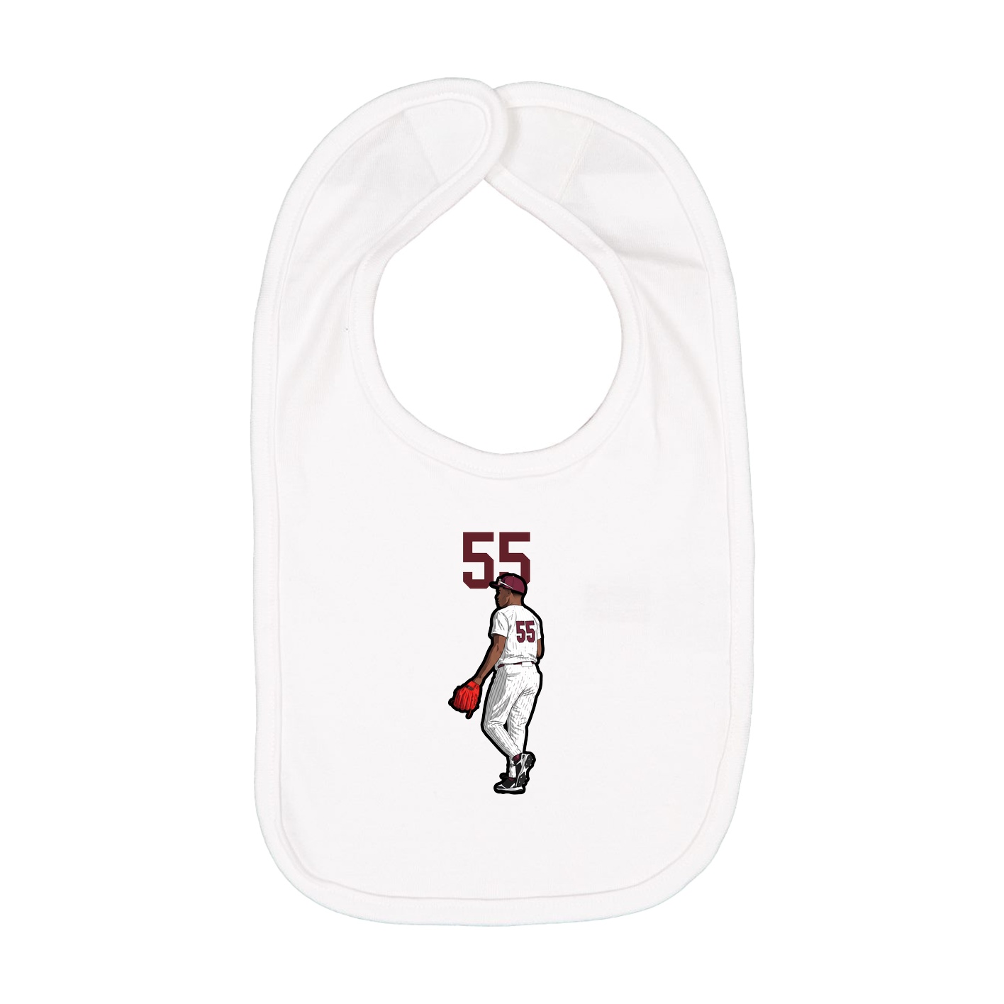 Infant Bib — Number Top in White