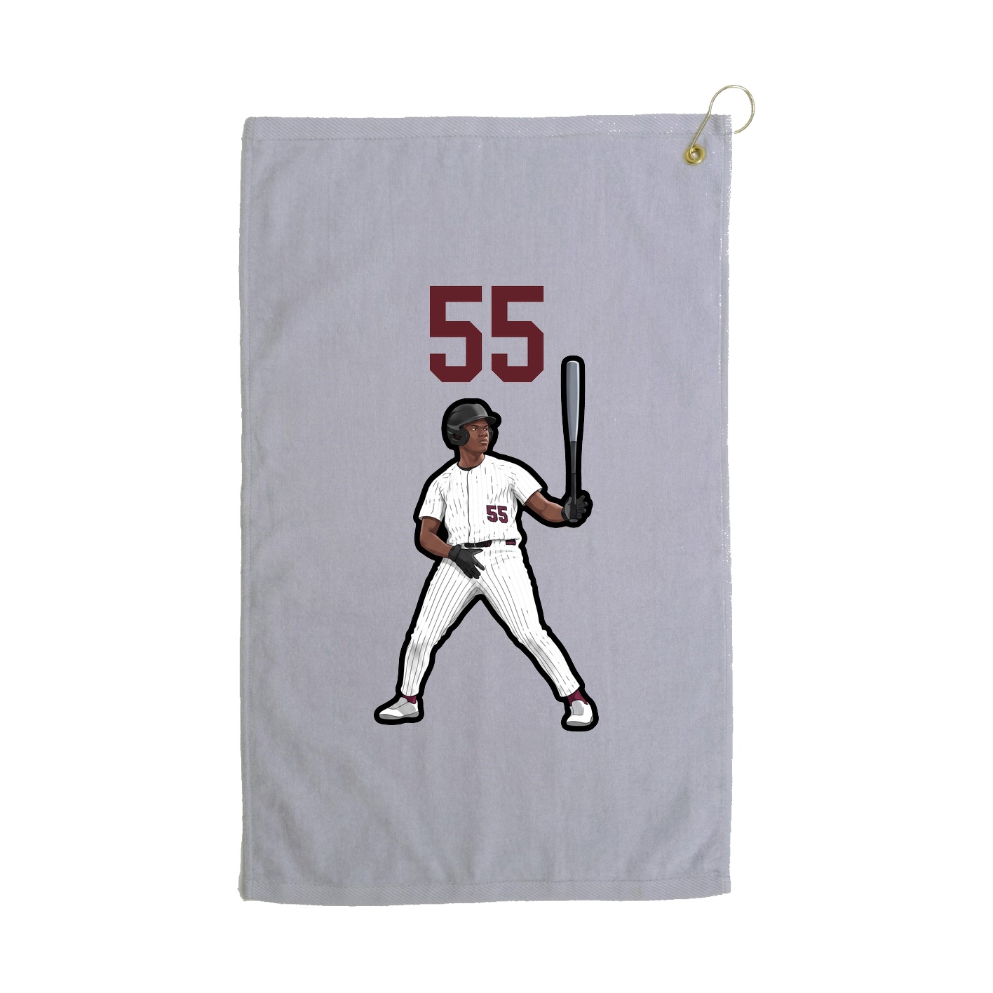 Golf Towel — Number Top in Grey