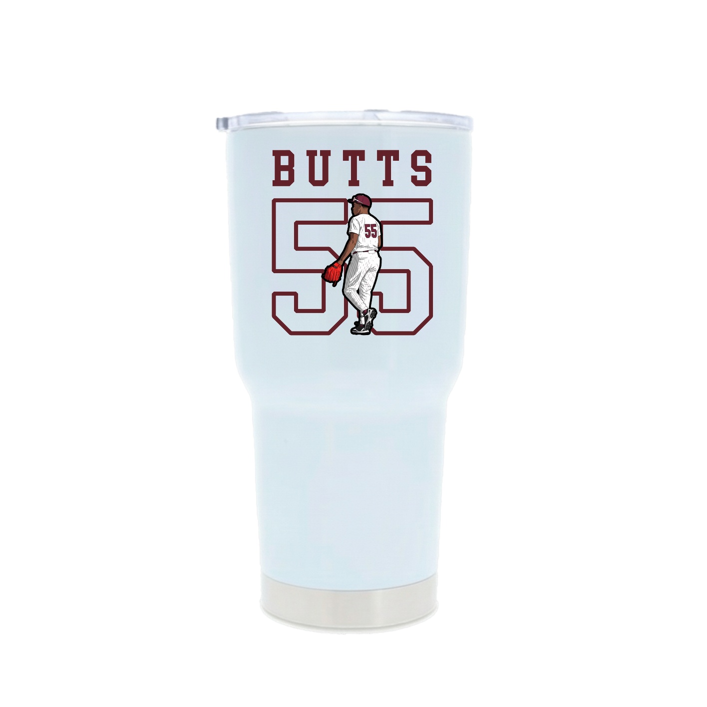 30oz Stainless Steel Tumbler — Shirsey in White