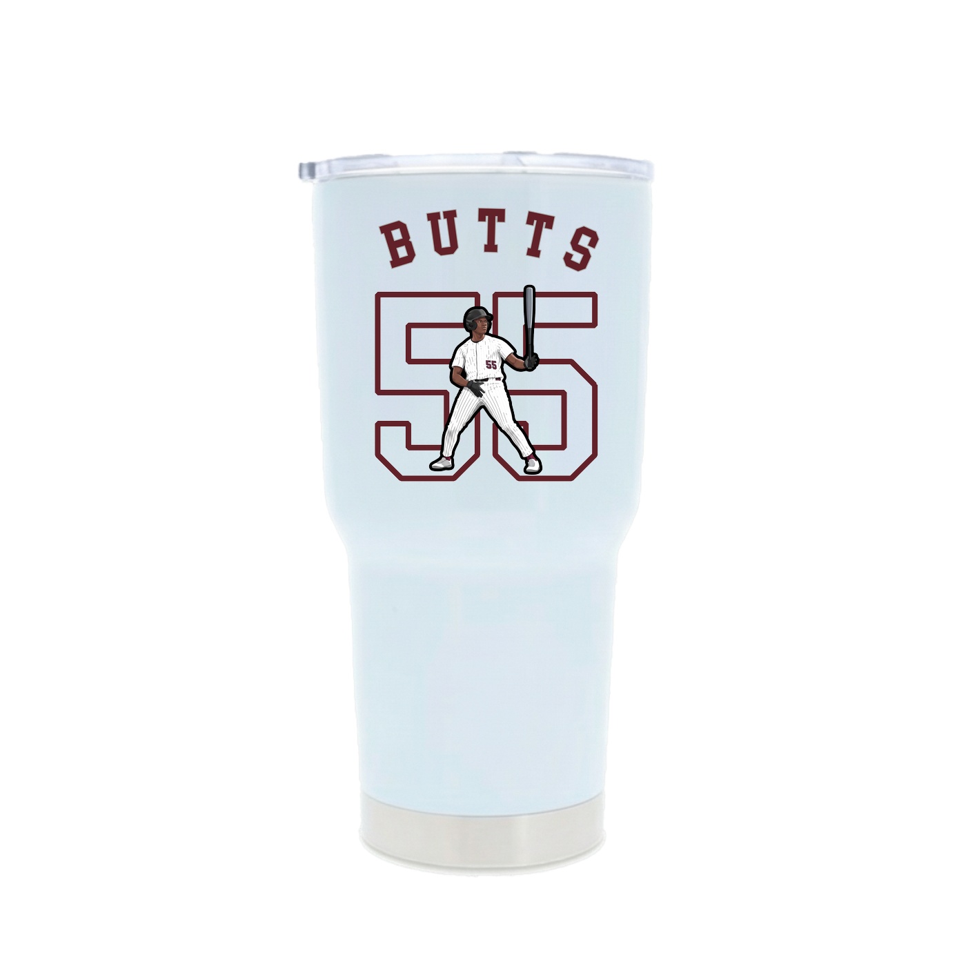 30oz Stainless Steel Tumbler — Shirsey Arch in White