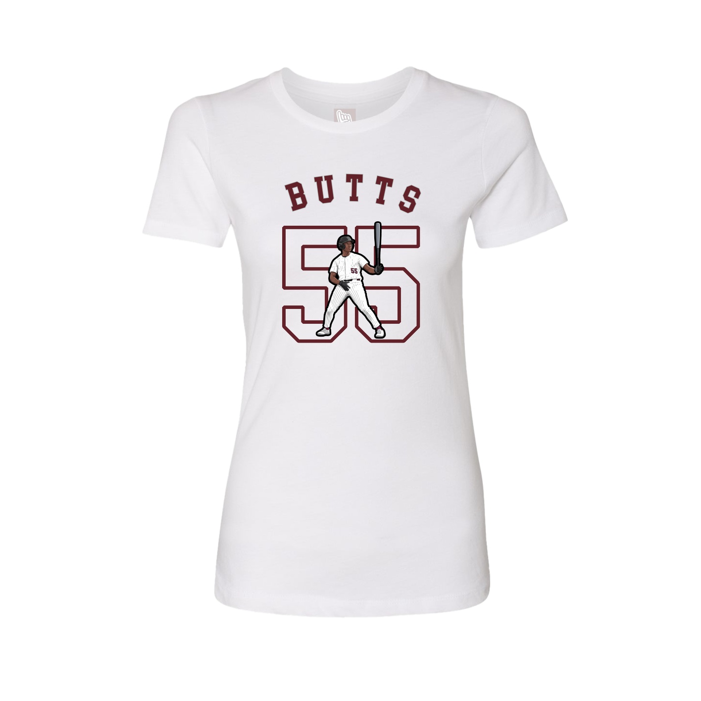 Fitted Women's Tee — Shirsey Arch in White