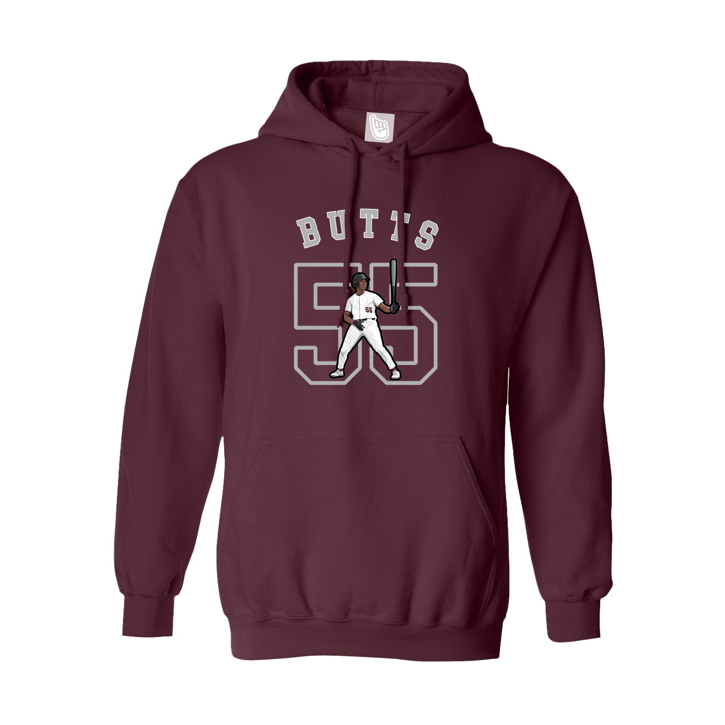 Youth Hoodie — Shirsey Arch in Maroon