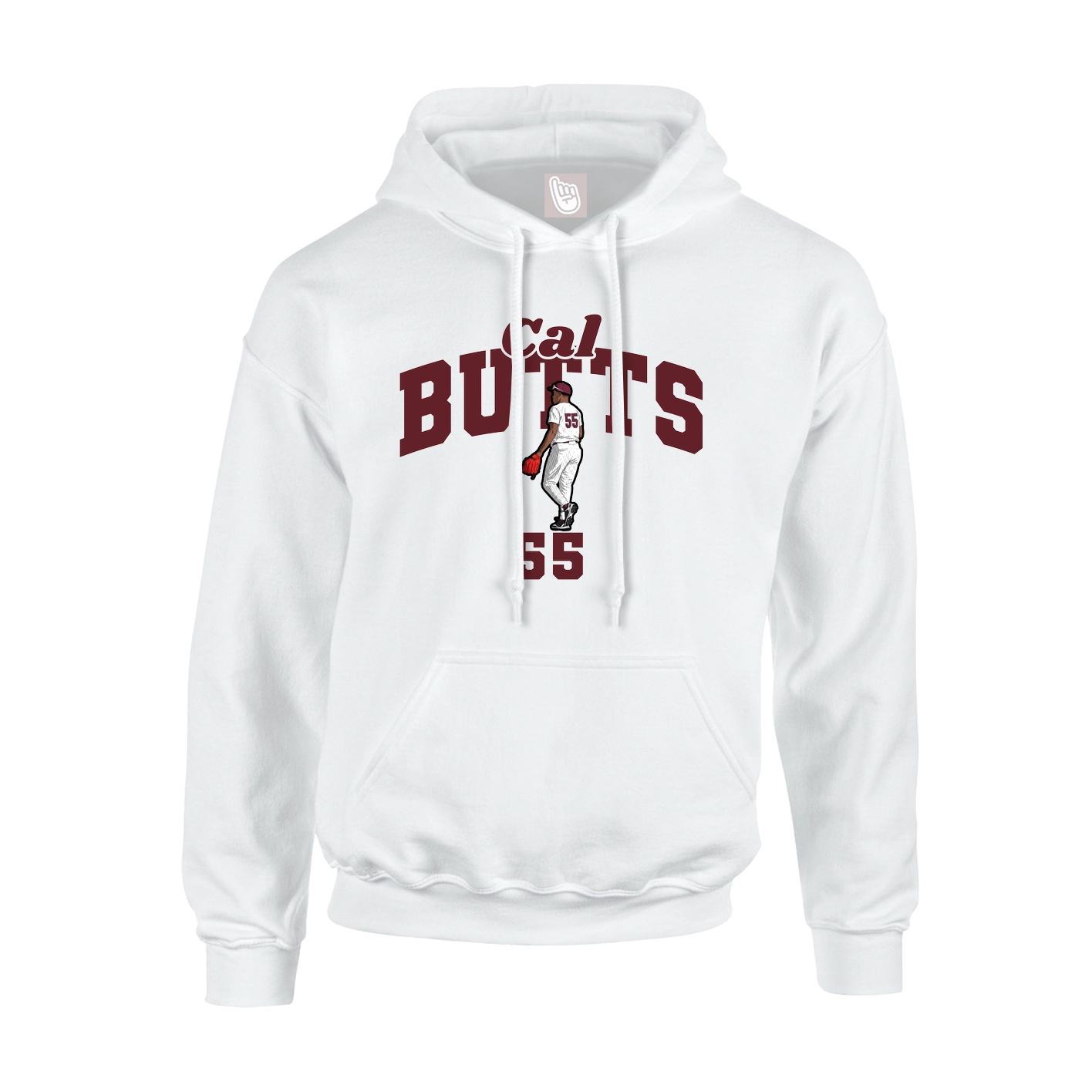 Hoodie — Signature Arch in White