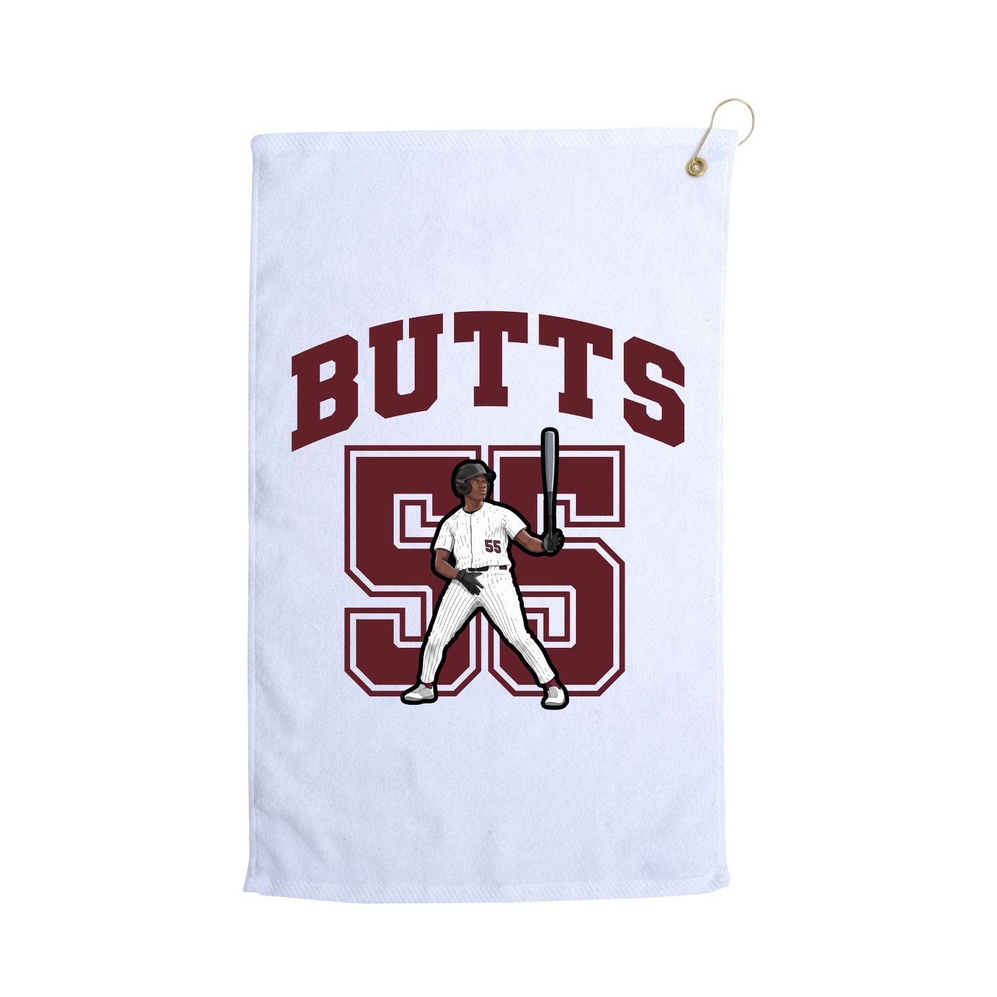 Golf Towel — Number in White