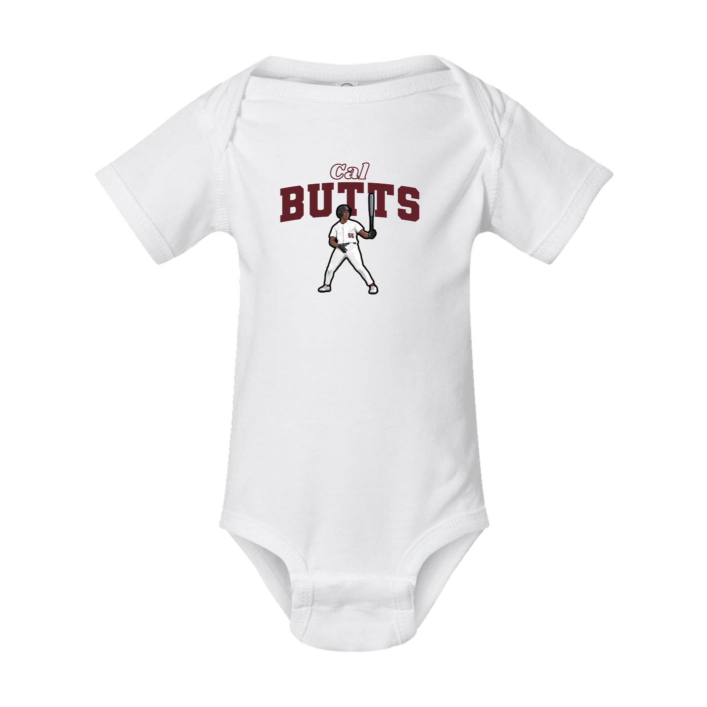 Baby Onesie — Name Arch in White