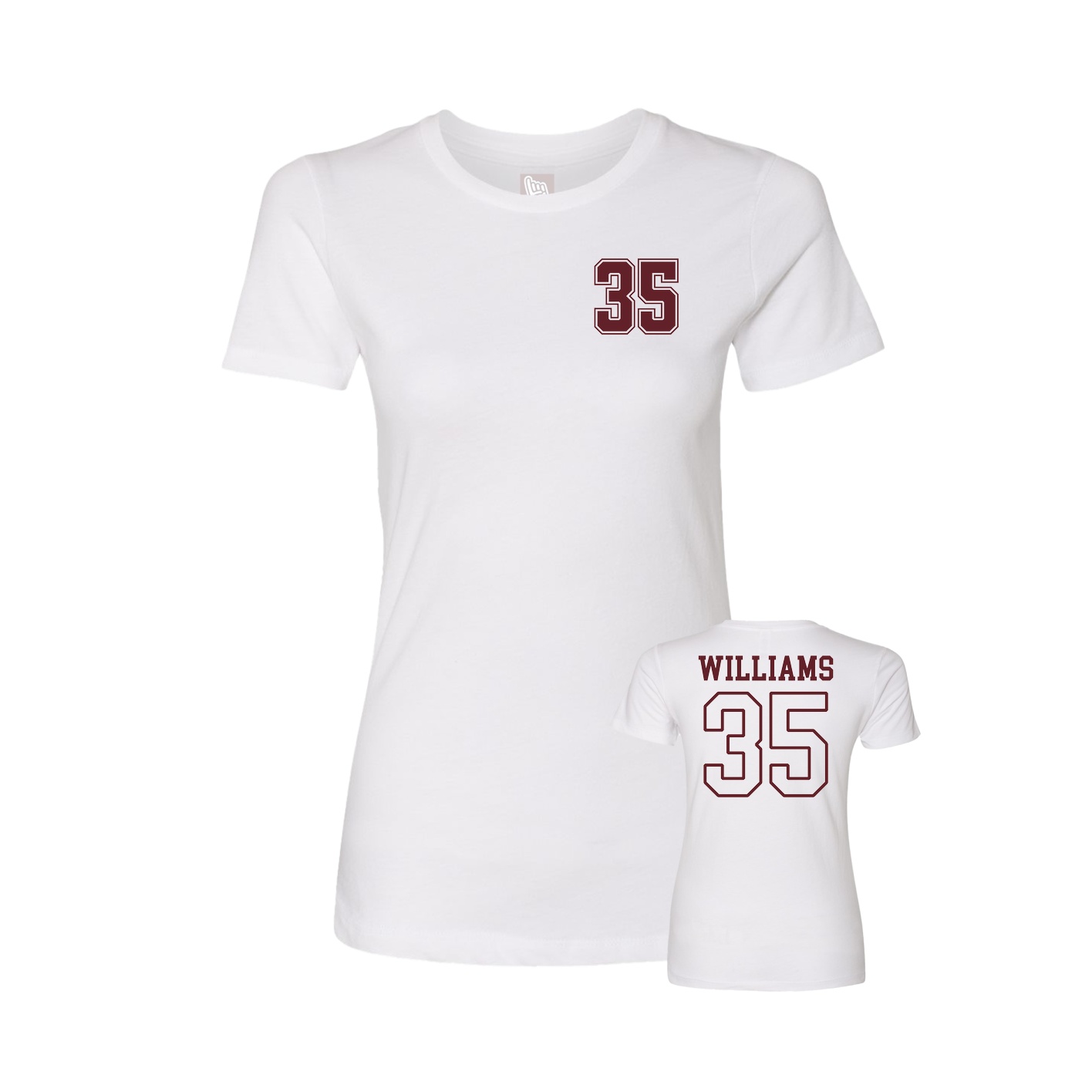 Womens Tee — Chest Back in White