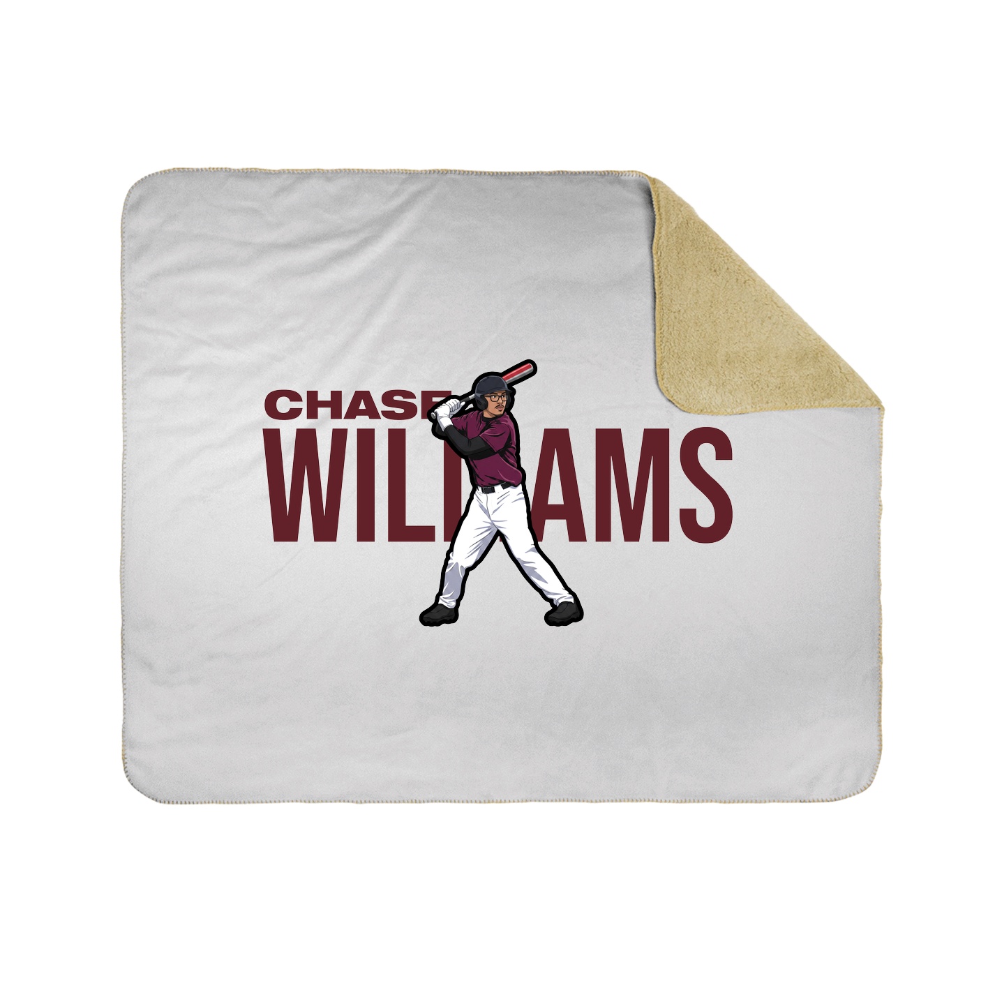 Throw Blanket — Player Name in White