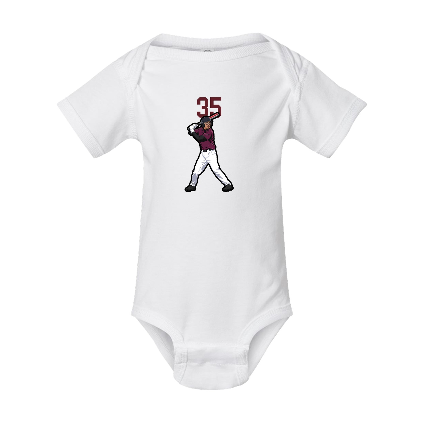 Baby Onesie — Number Top in White