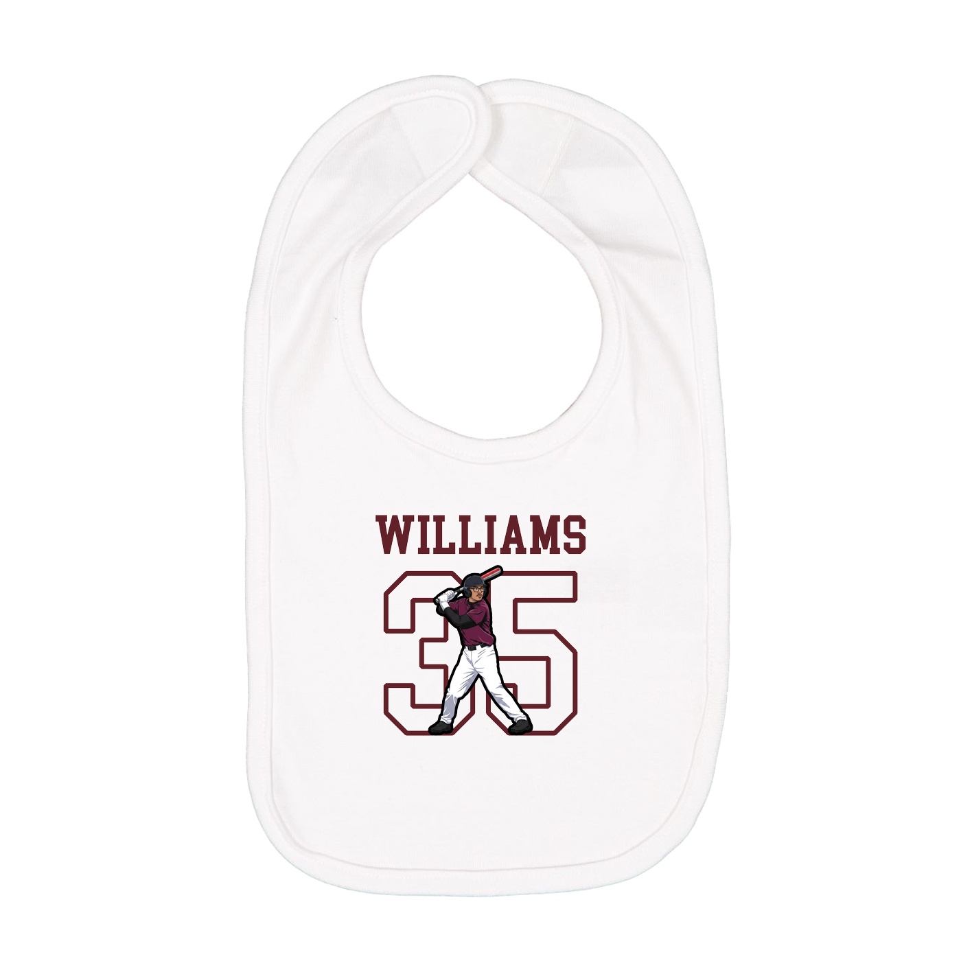 Infant Bib — Shirsey in White