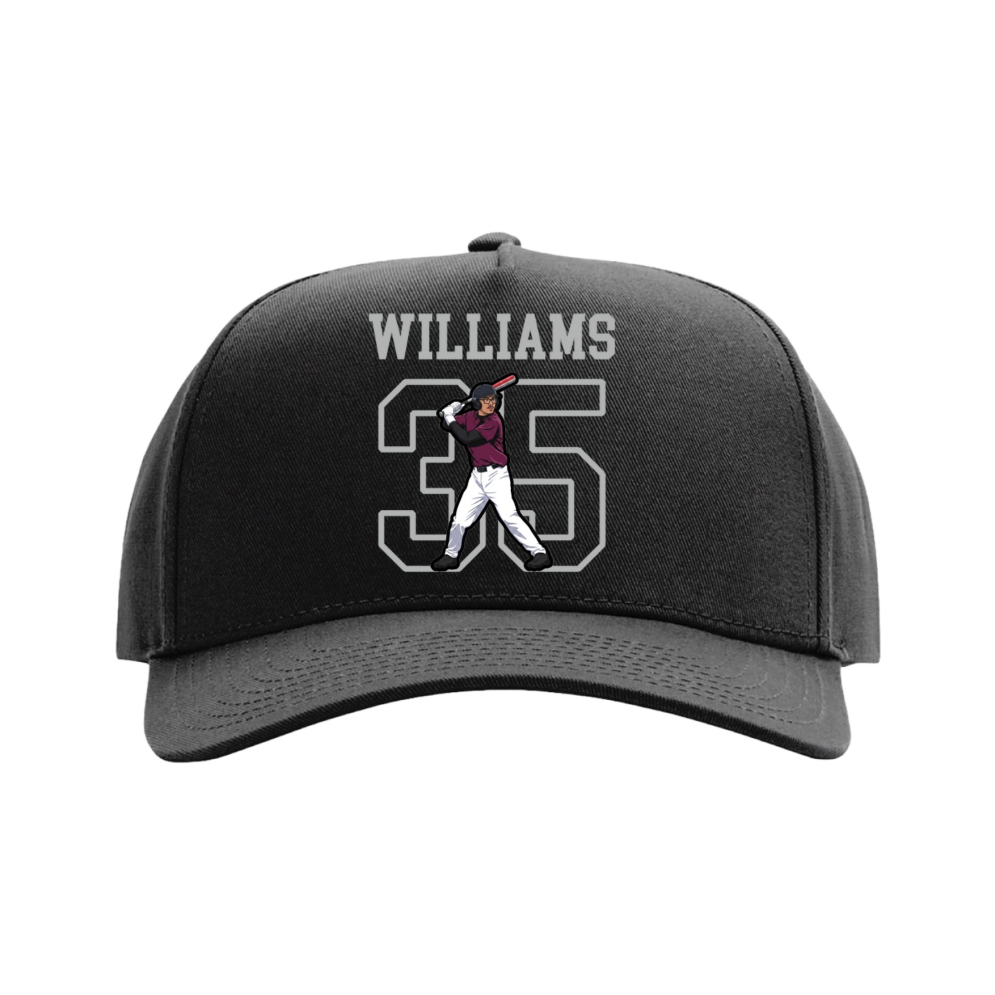 Full Fabric Five-Panel Champ Cap — Shirsey in Black
