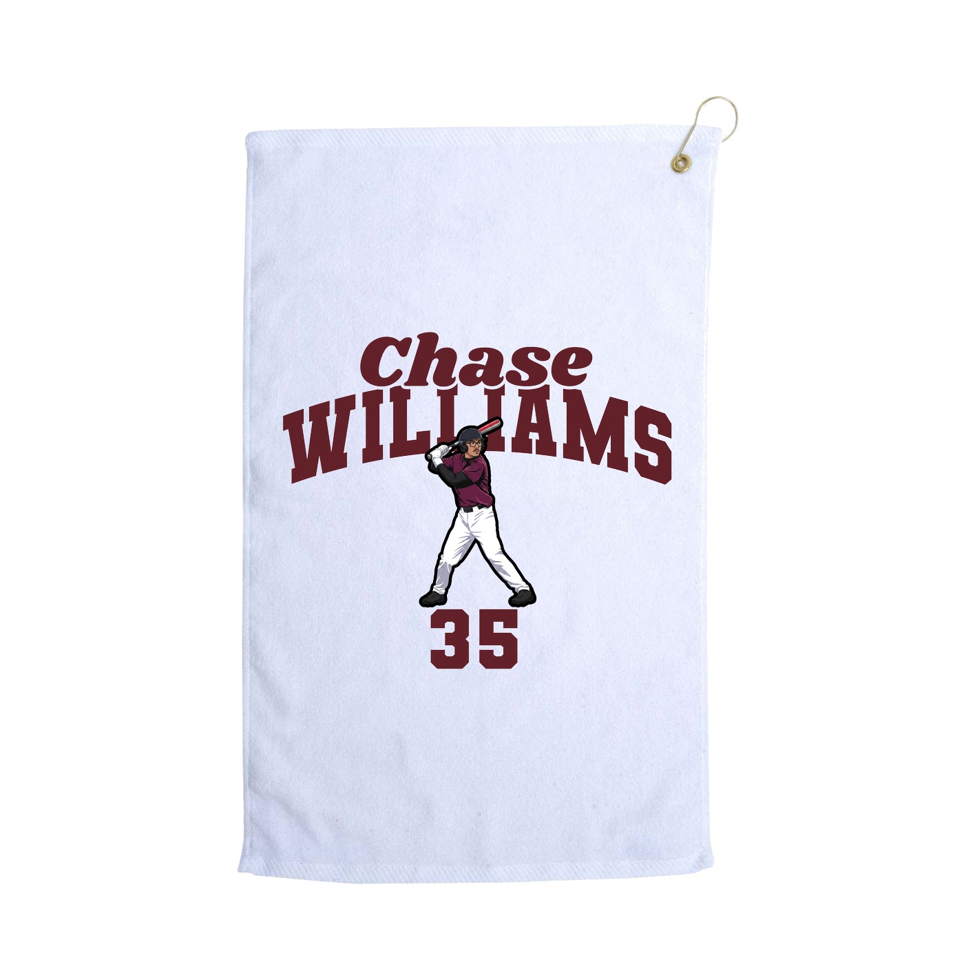 Golf Towel — Signature Arch in White